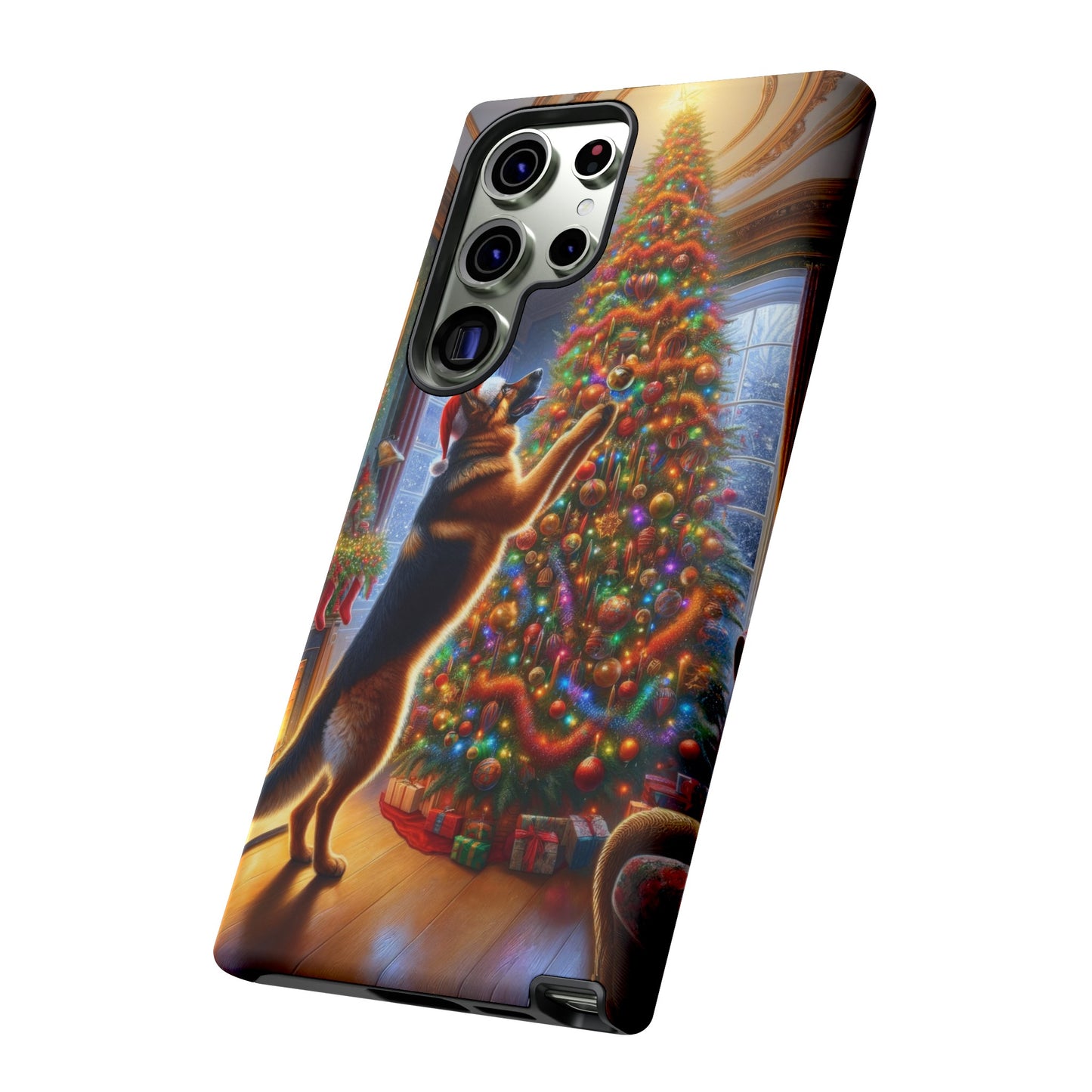 German Shepherd Christmas Tree Phone Case