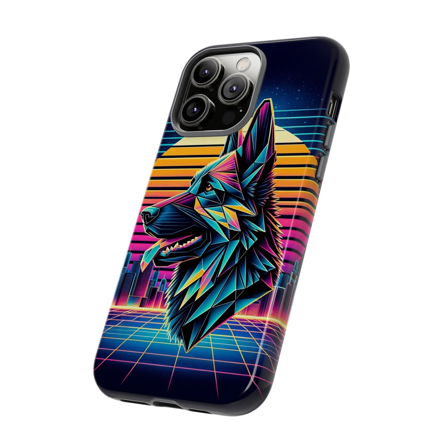 Origami and polyart German Shepherd Phone Case