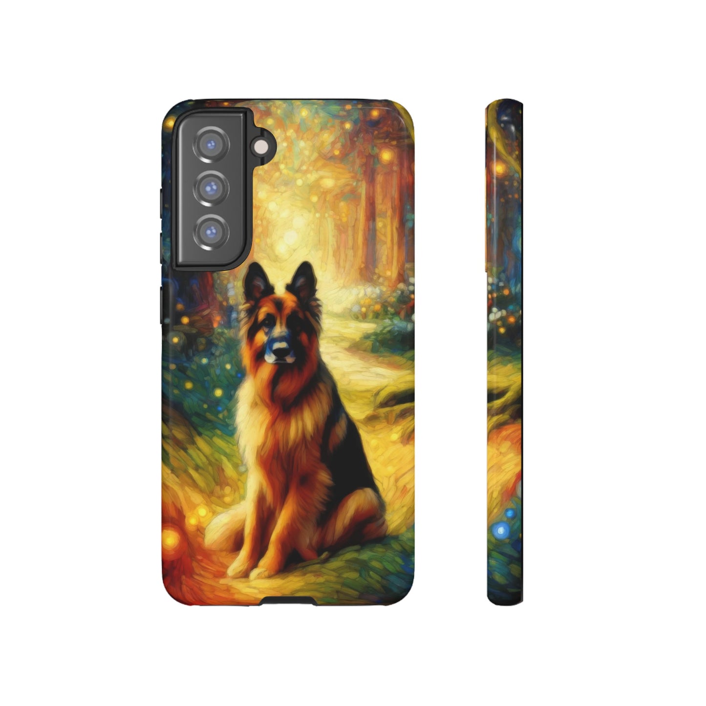 Neo-impressionism and fairy tale German Shepherd Phone Case