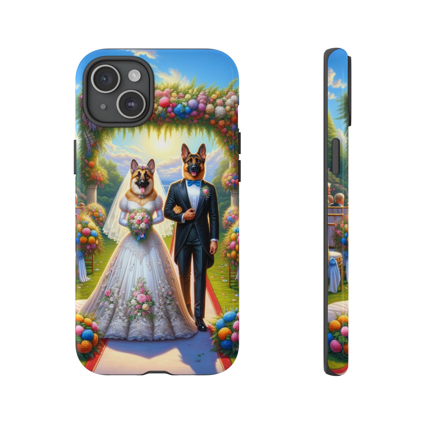 German Shepherds getting Married  Phone Case