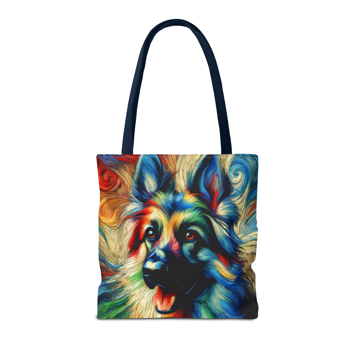 Fauvism scratchboard technique German Shepherd Tote Bag