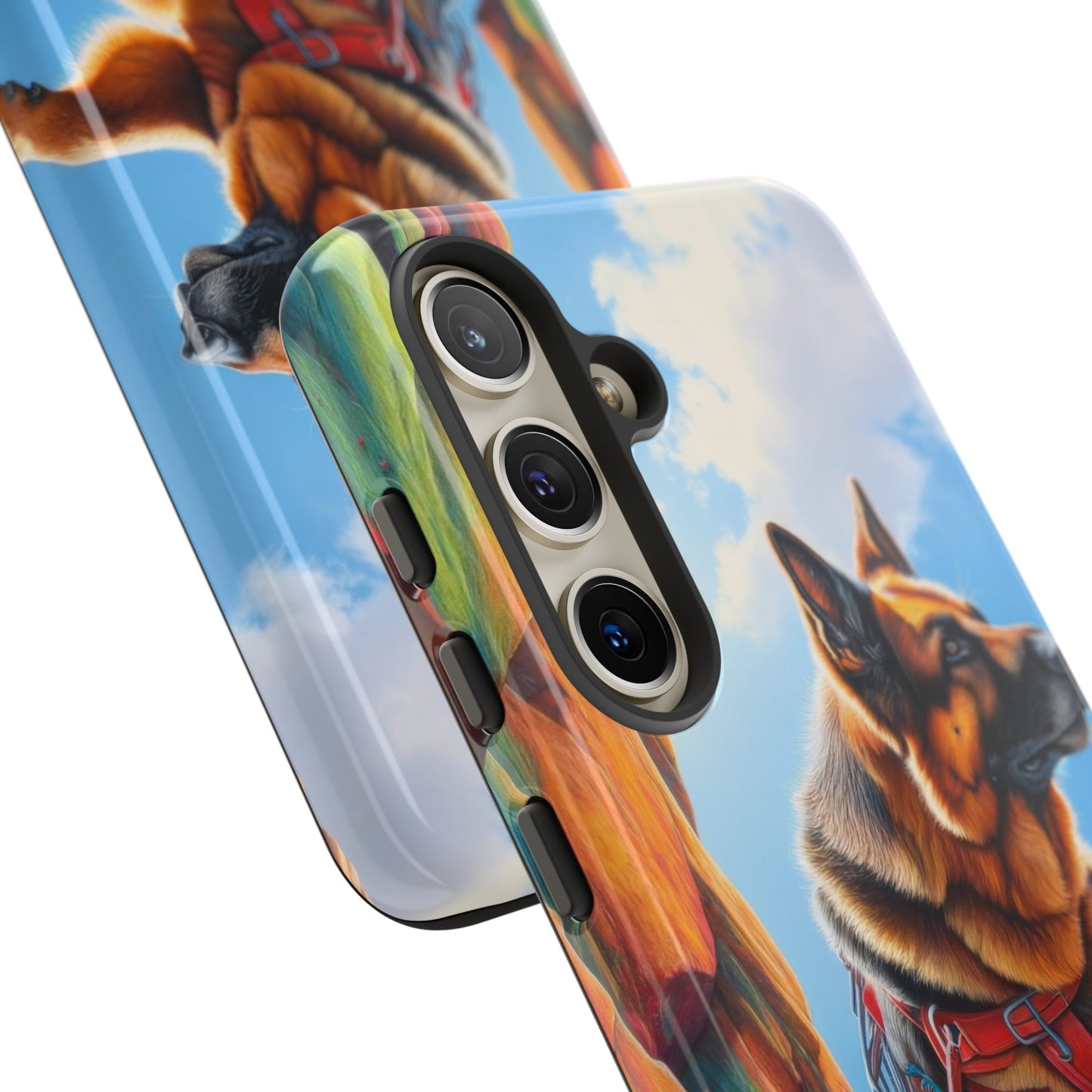 German Shepherd Rock climbing Phone Case