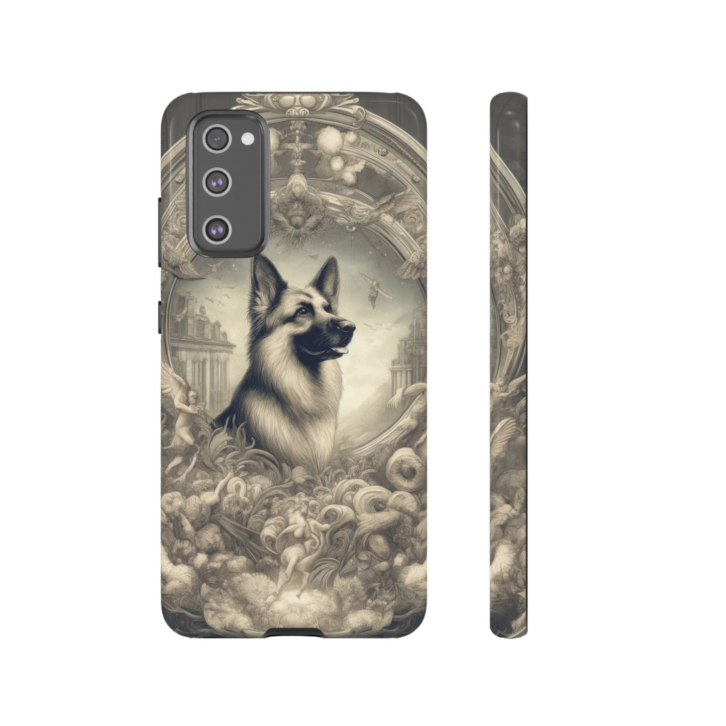 Dreamy fantasy and rococo German Shepherd Phone Case