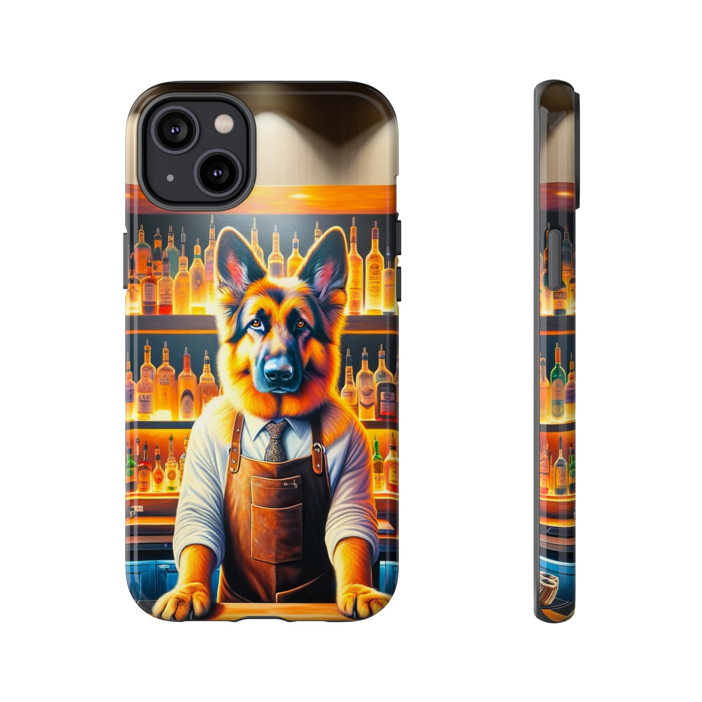 German Shepherd Tending a Bar Phone Case