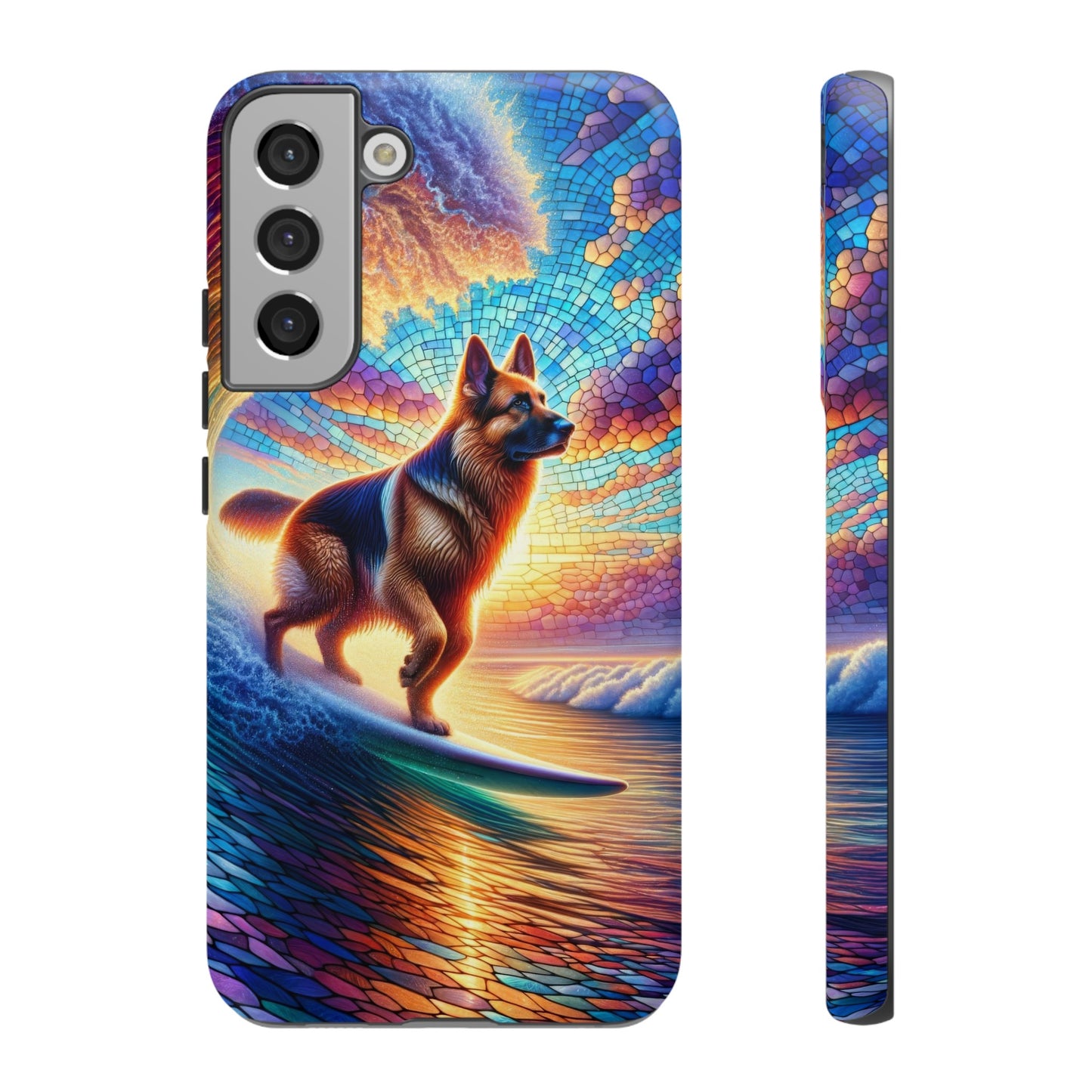 German Shepherd Surfing Phone Case