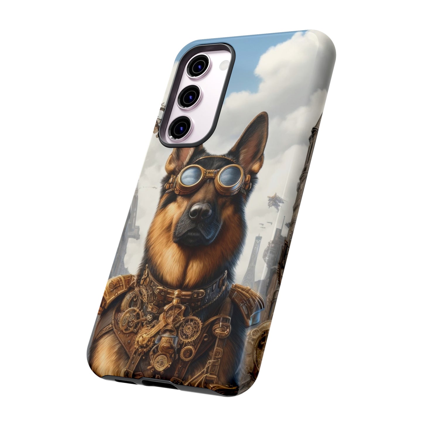 Realism and steampunk German Shepherd Phone Case