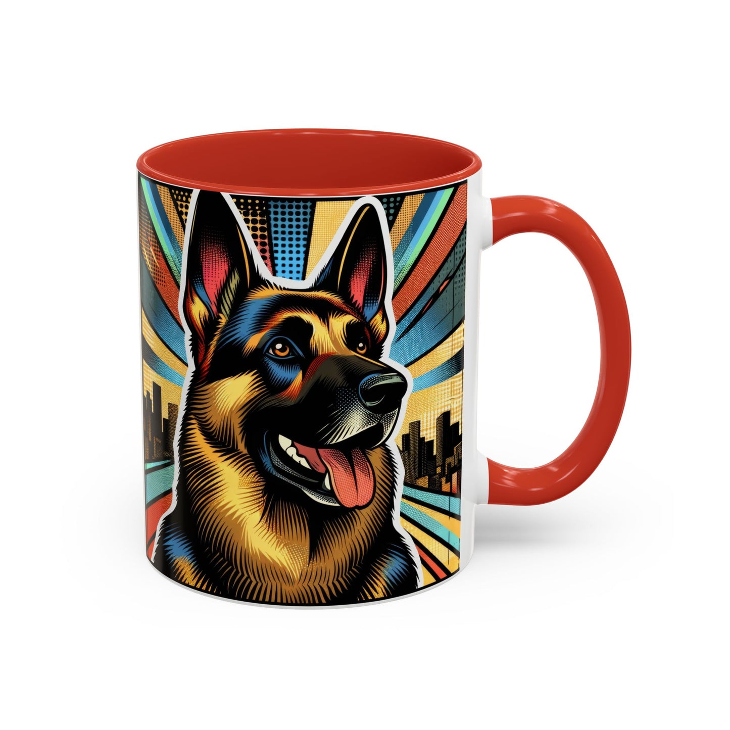 Comic style German Shepherd Coffee Mug