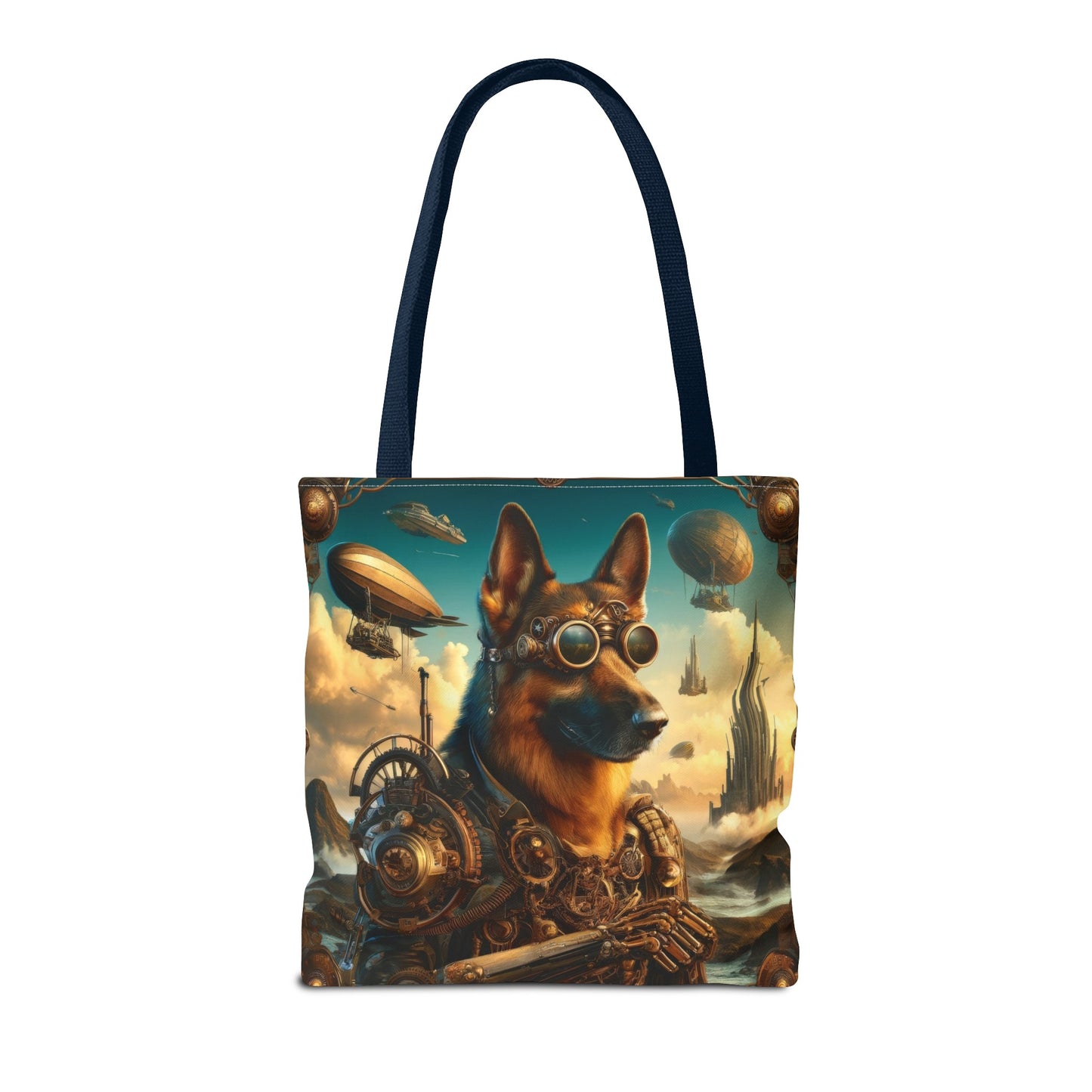 Steampunk Fantasy German Shepherd Tote Bag