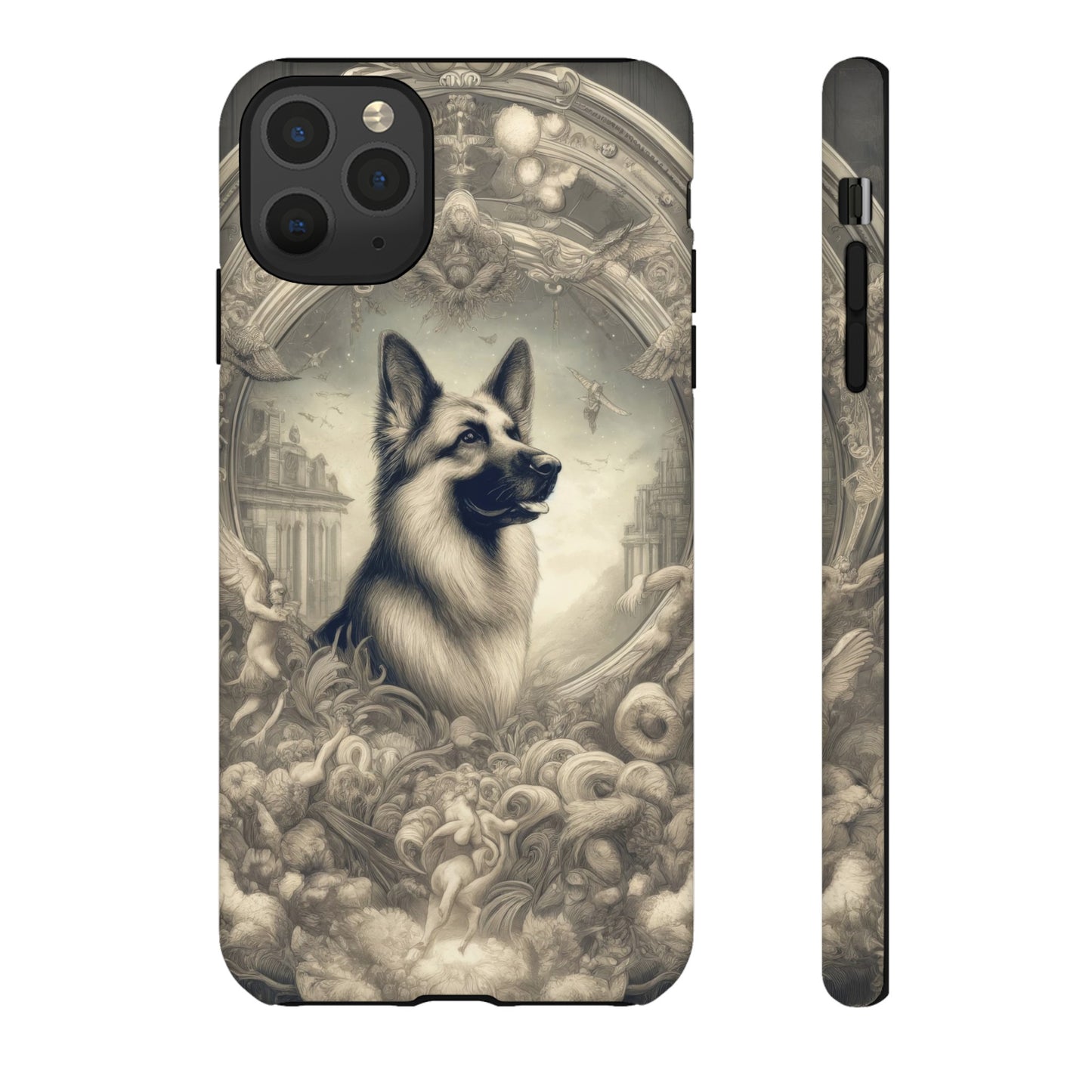 Dreamy fantasy and rococo German Shepherd Phone Case