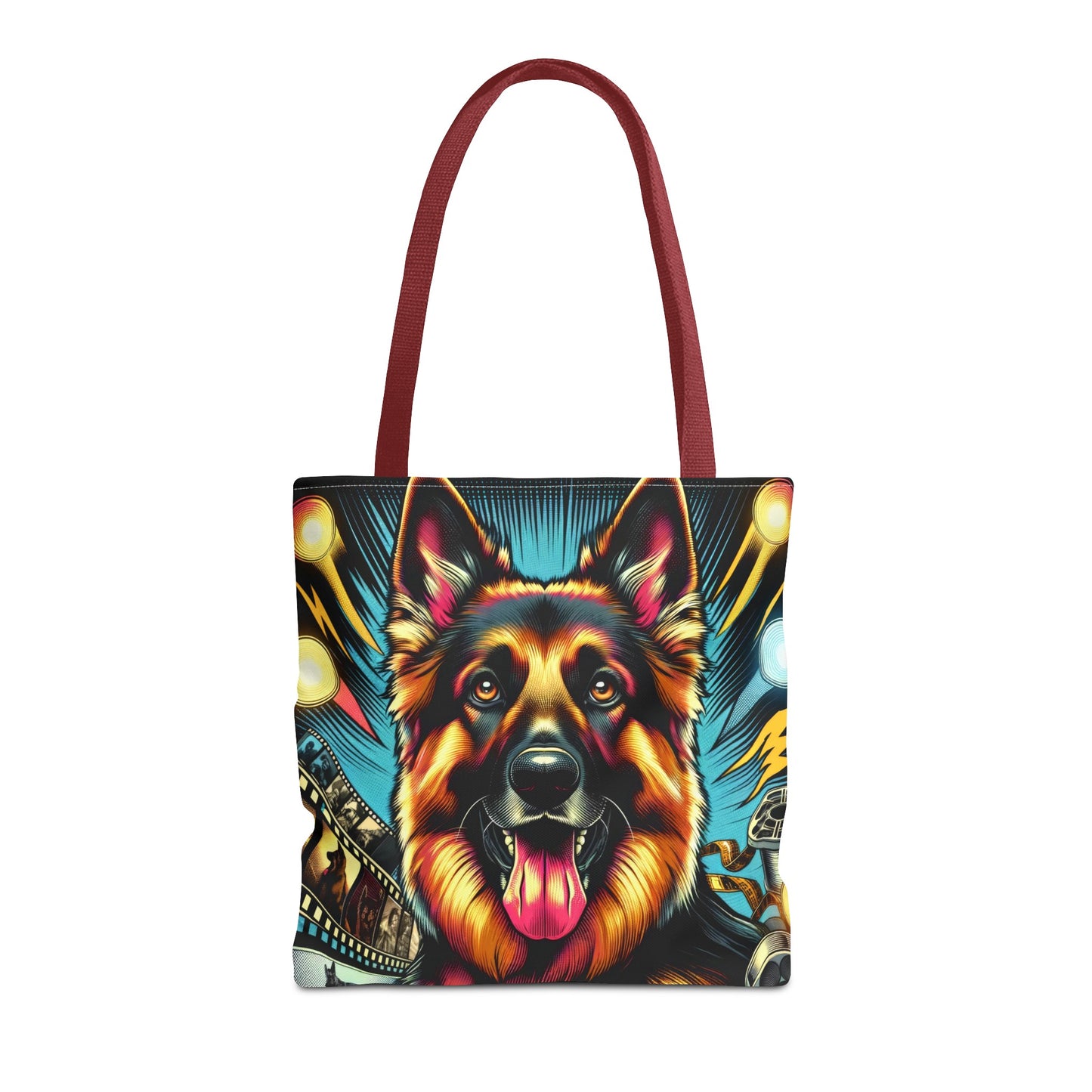 Comic book style German Shepherd Tote Bag