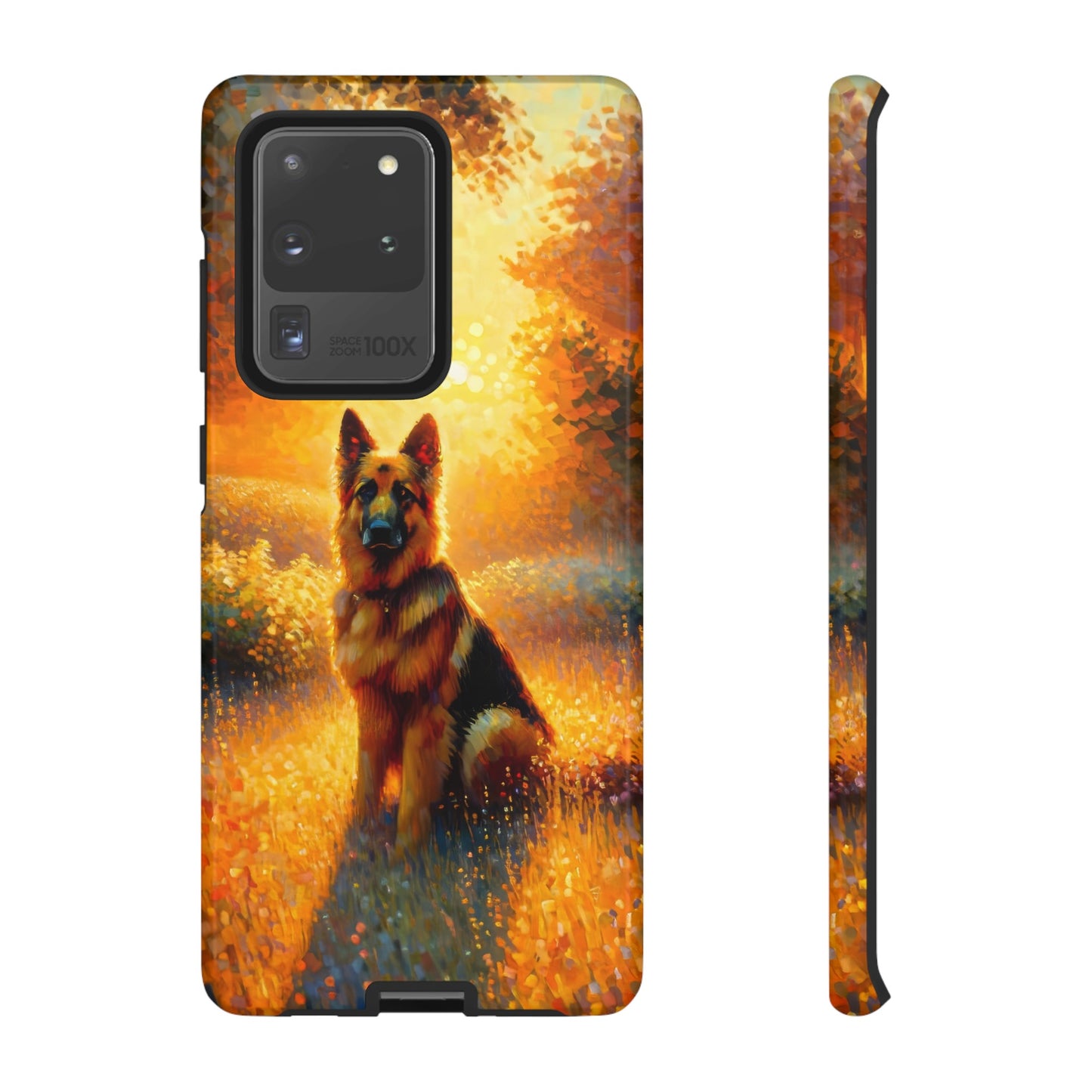 Golden hour and neo-impressionism German Shepherd Phone Case