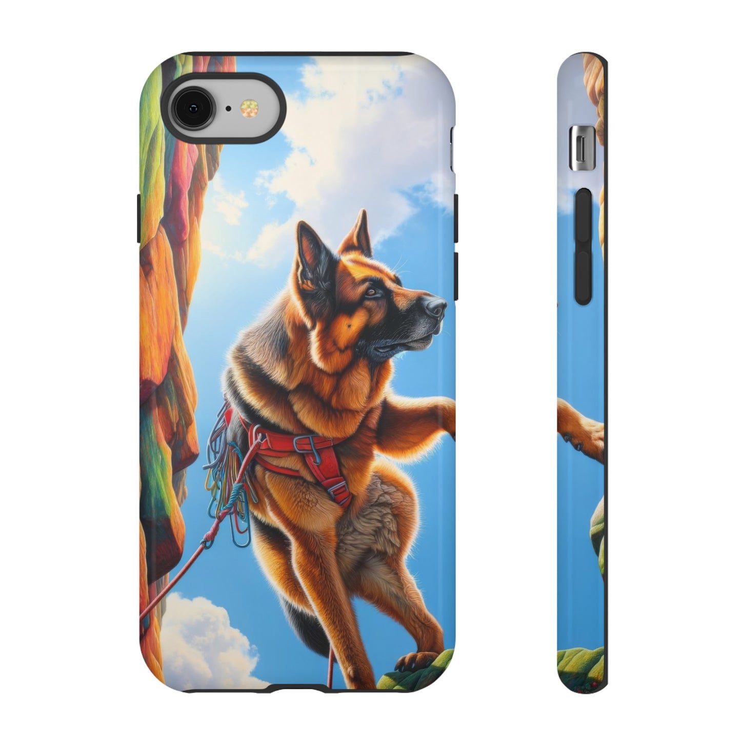 German Shepherd Rock climbing Phone Case