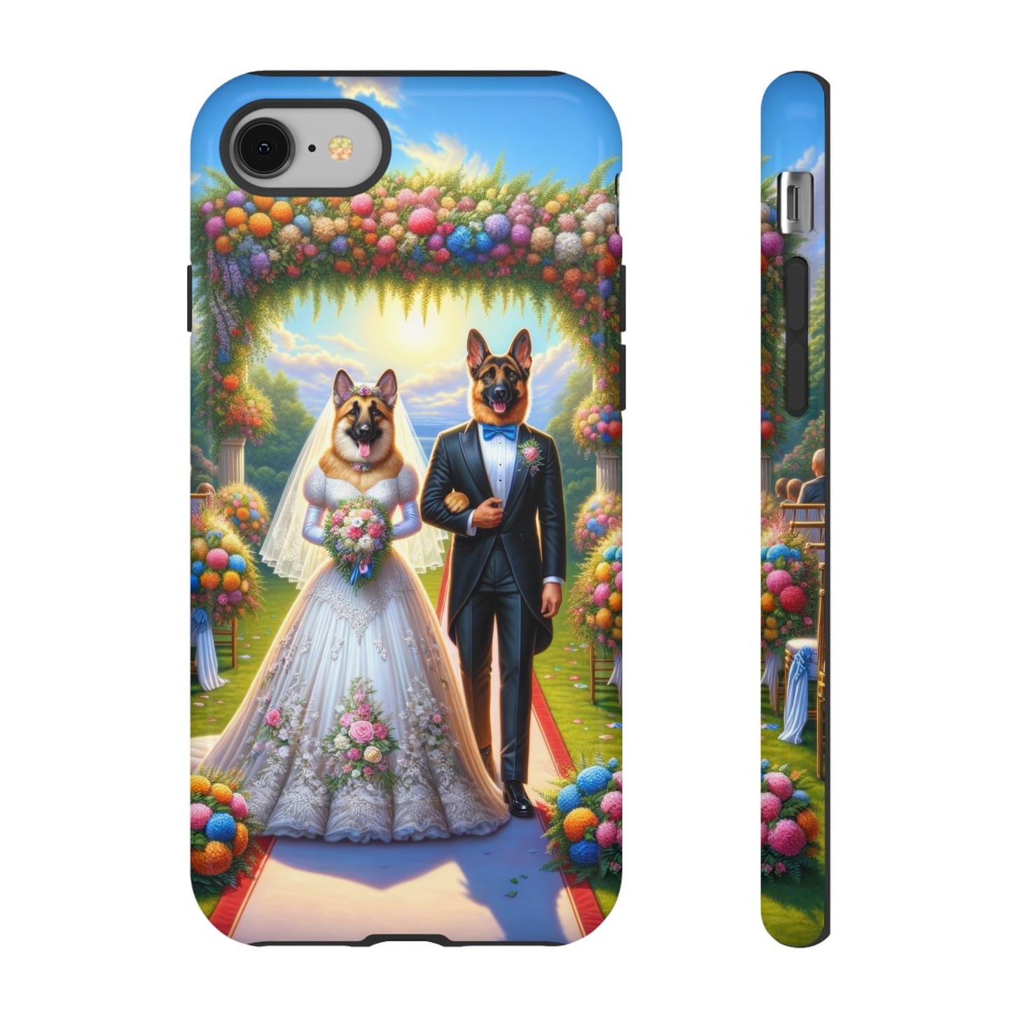 German Shepherds getting Married  Phone Case