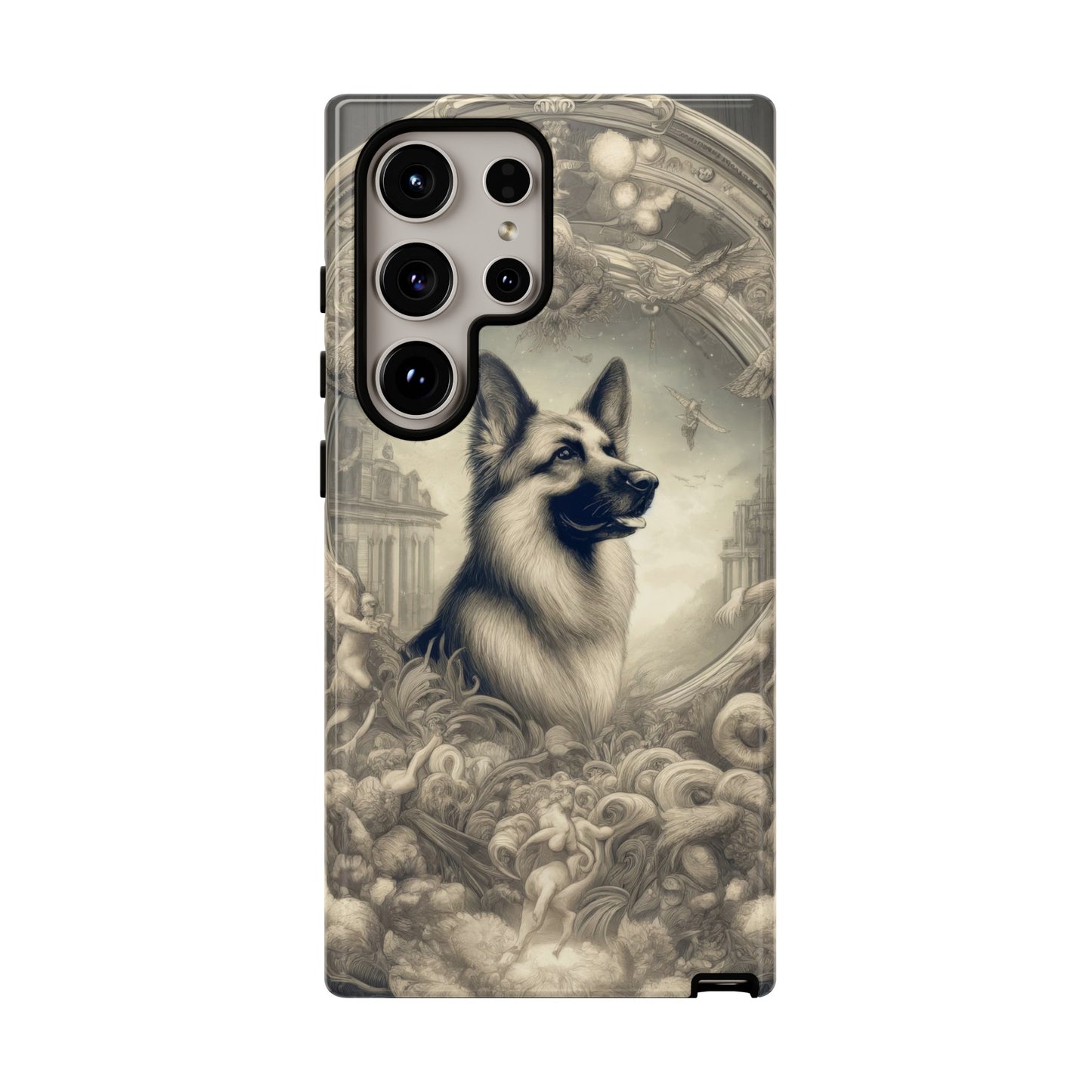 Dreamy fantasy and rococo German Shepherd Phone Case