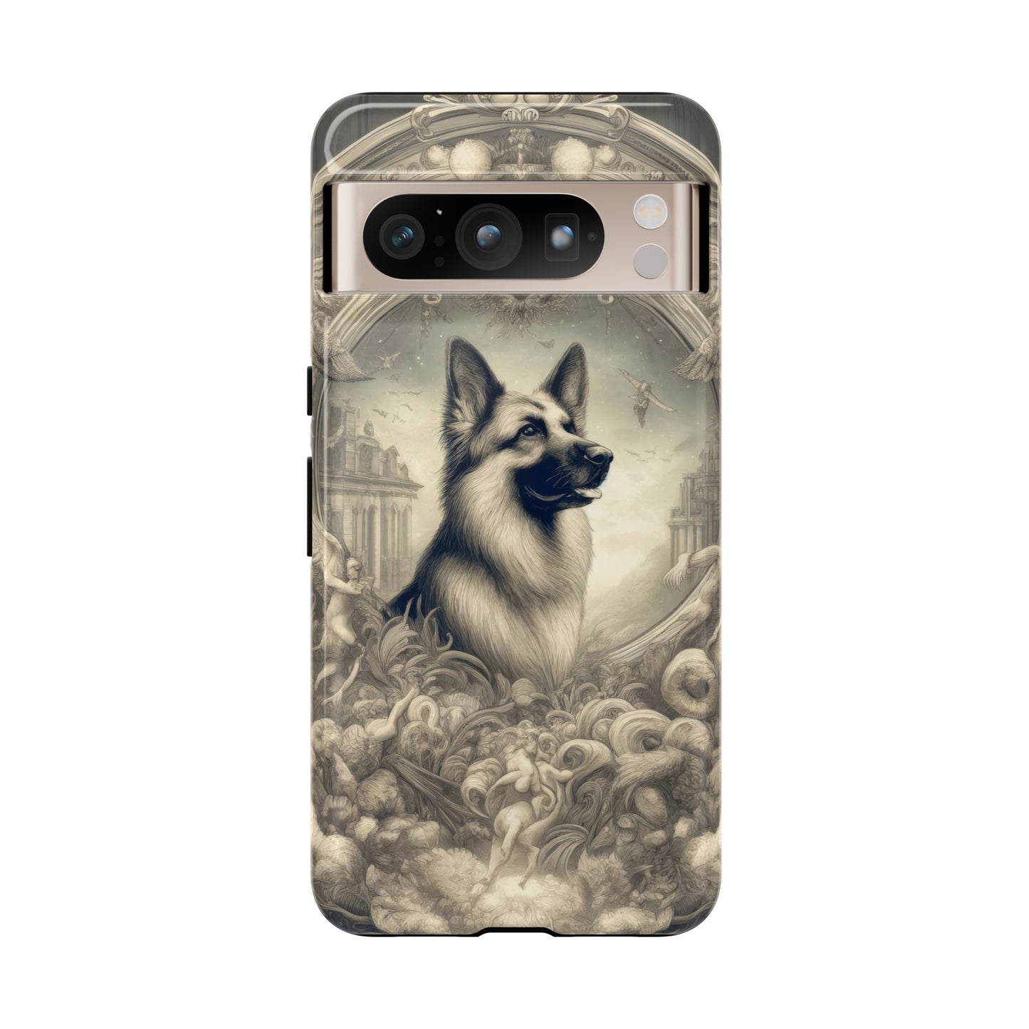 Dreamy fantasy and rococo German Shepherd Phone Case