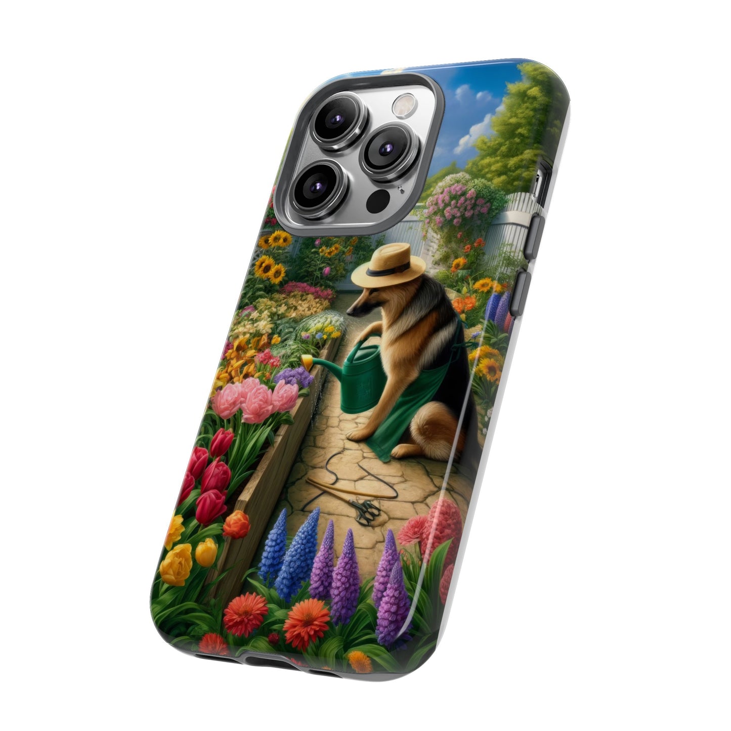 German Shepherd Gardening Phone Case