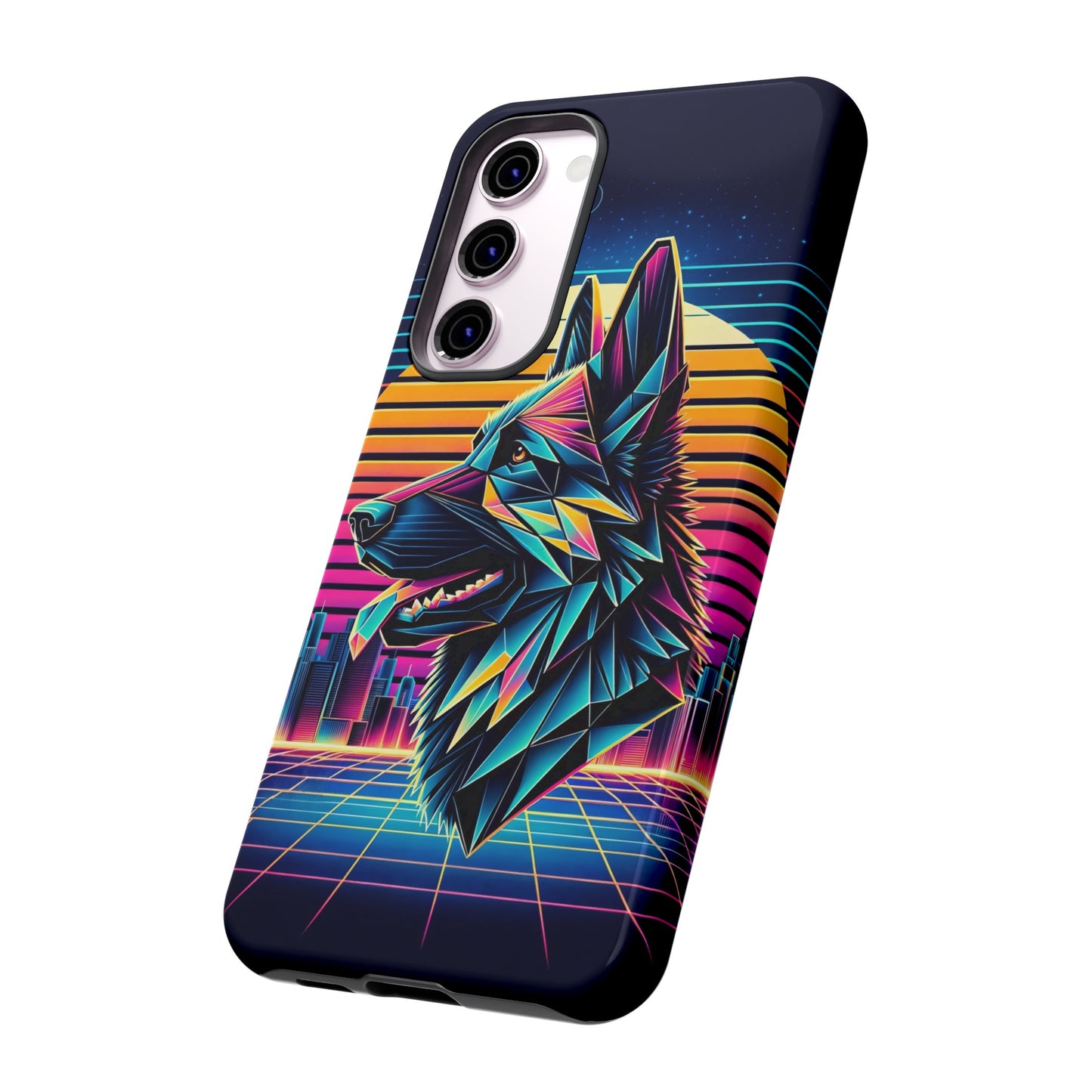 Origami and polyart German Shepherd Phone Case