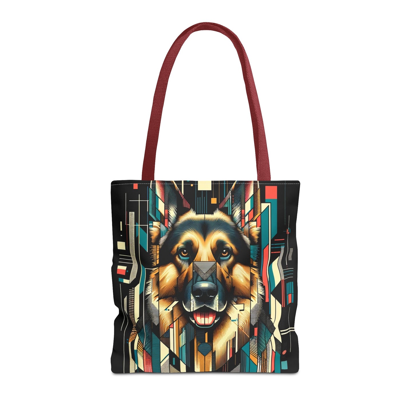 Constructivist and dadaist German Shepherd Tote Bag