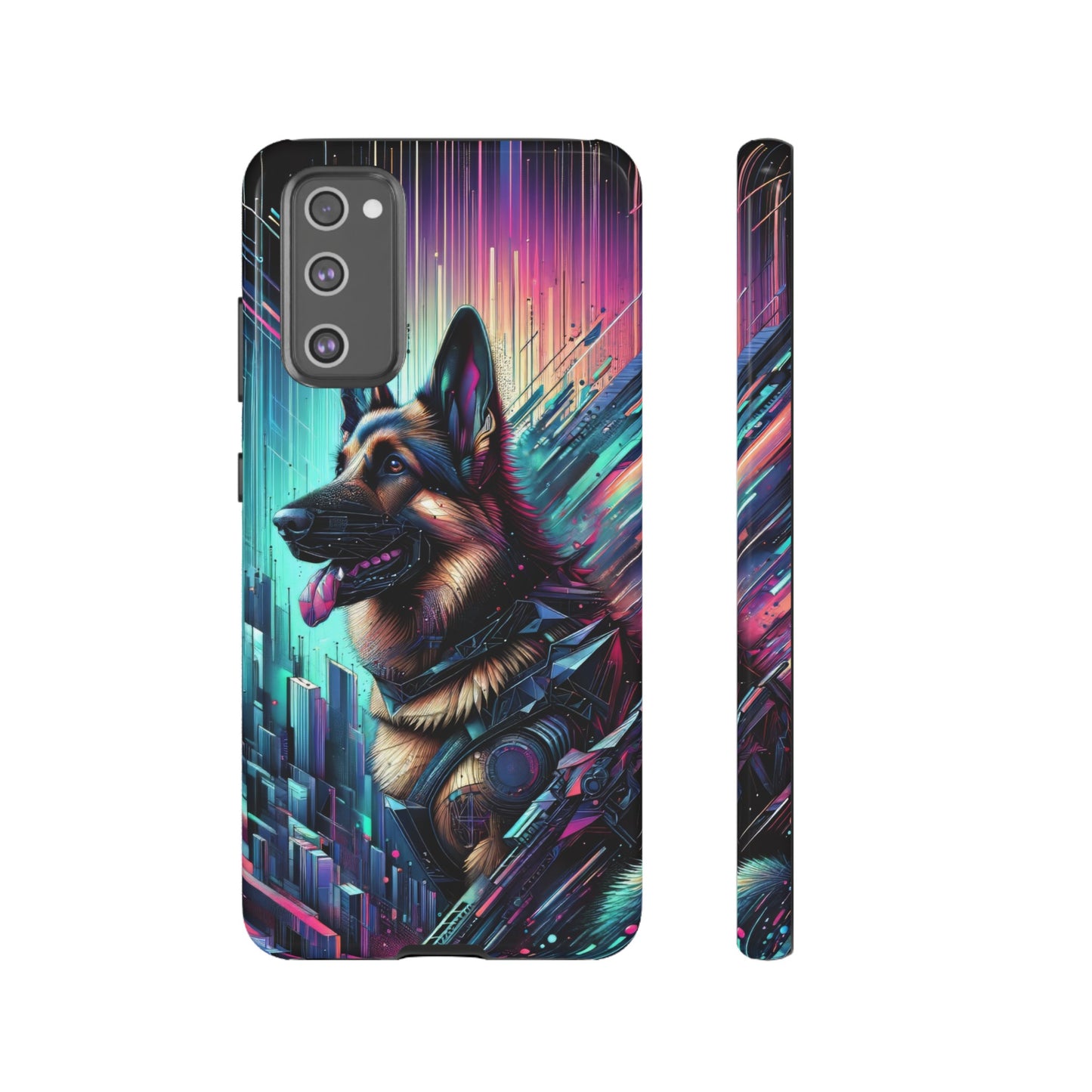 Futurism and gothic German Shepherd Phone Case