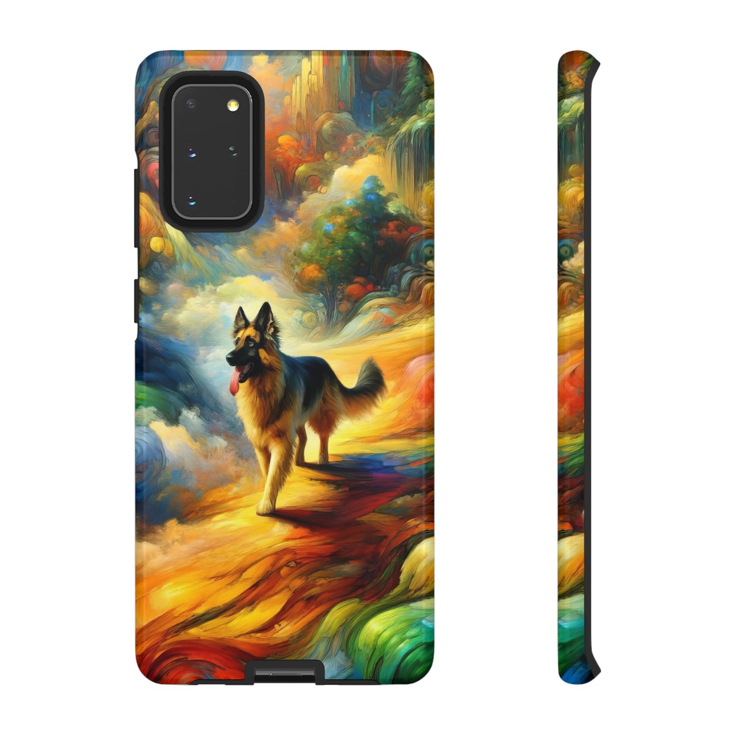 Fantasy and fauvism German Shepherd Phone Case