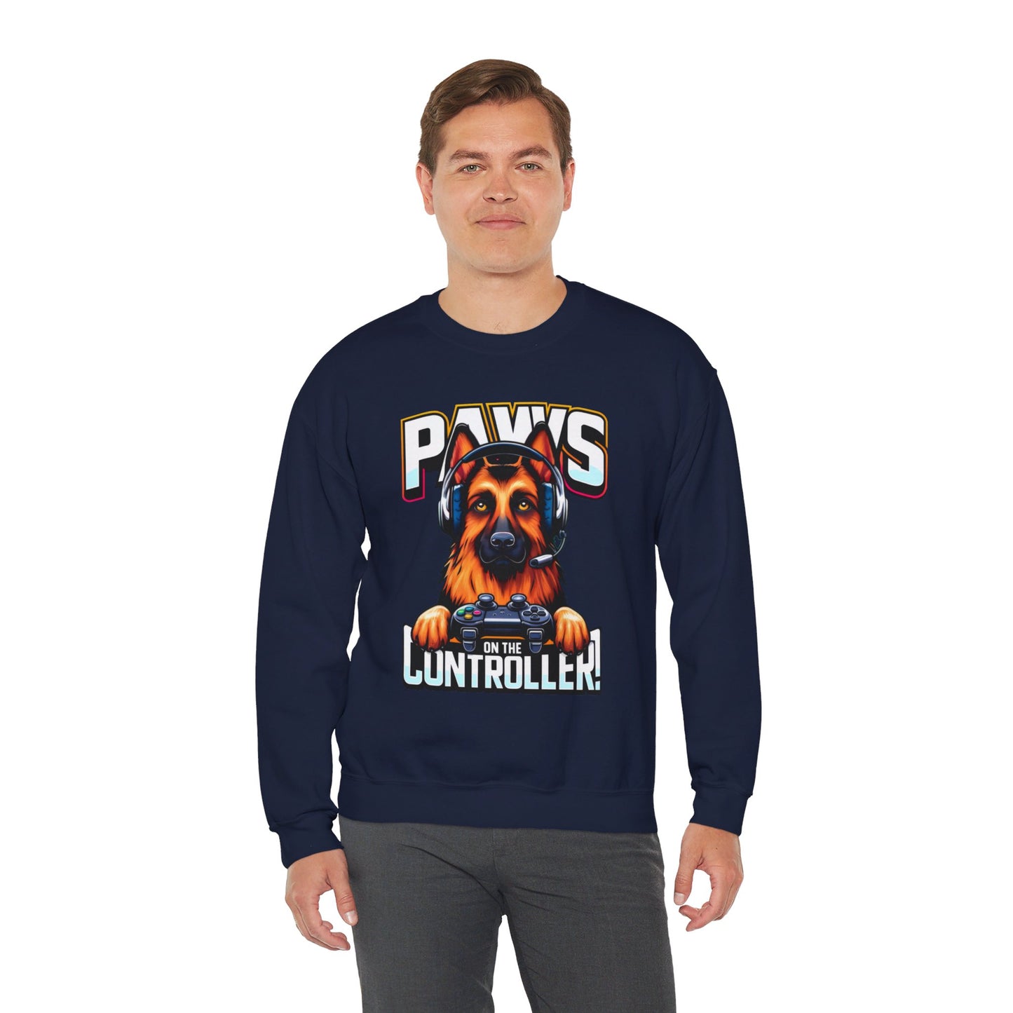 Paws on the Controller Sweatshirt (10 colors) (German Shepherd)