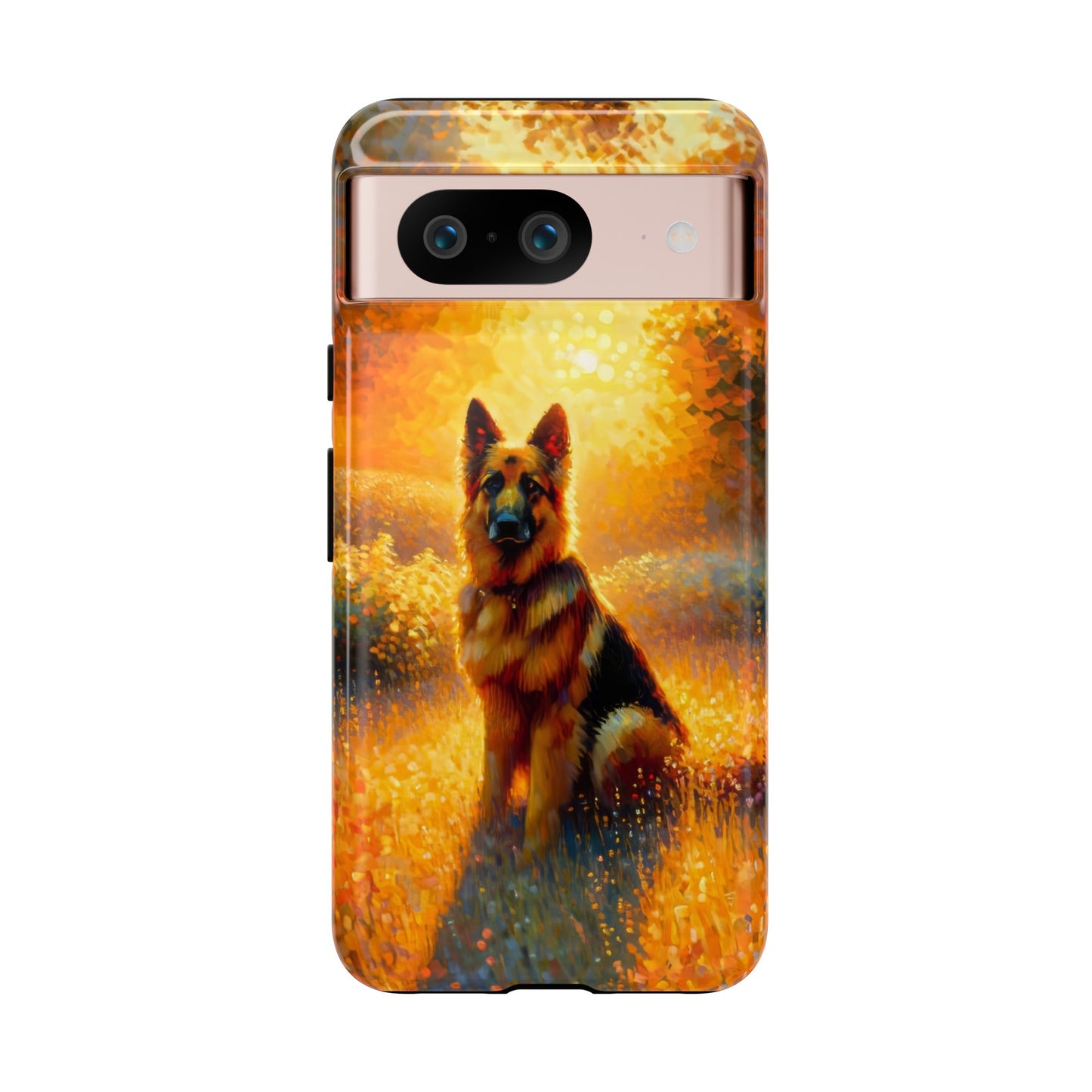 Golden hour and neo-impressionism German Shepherd Phone Case