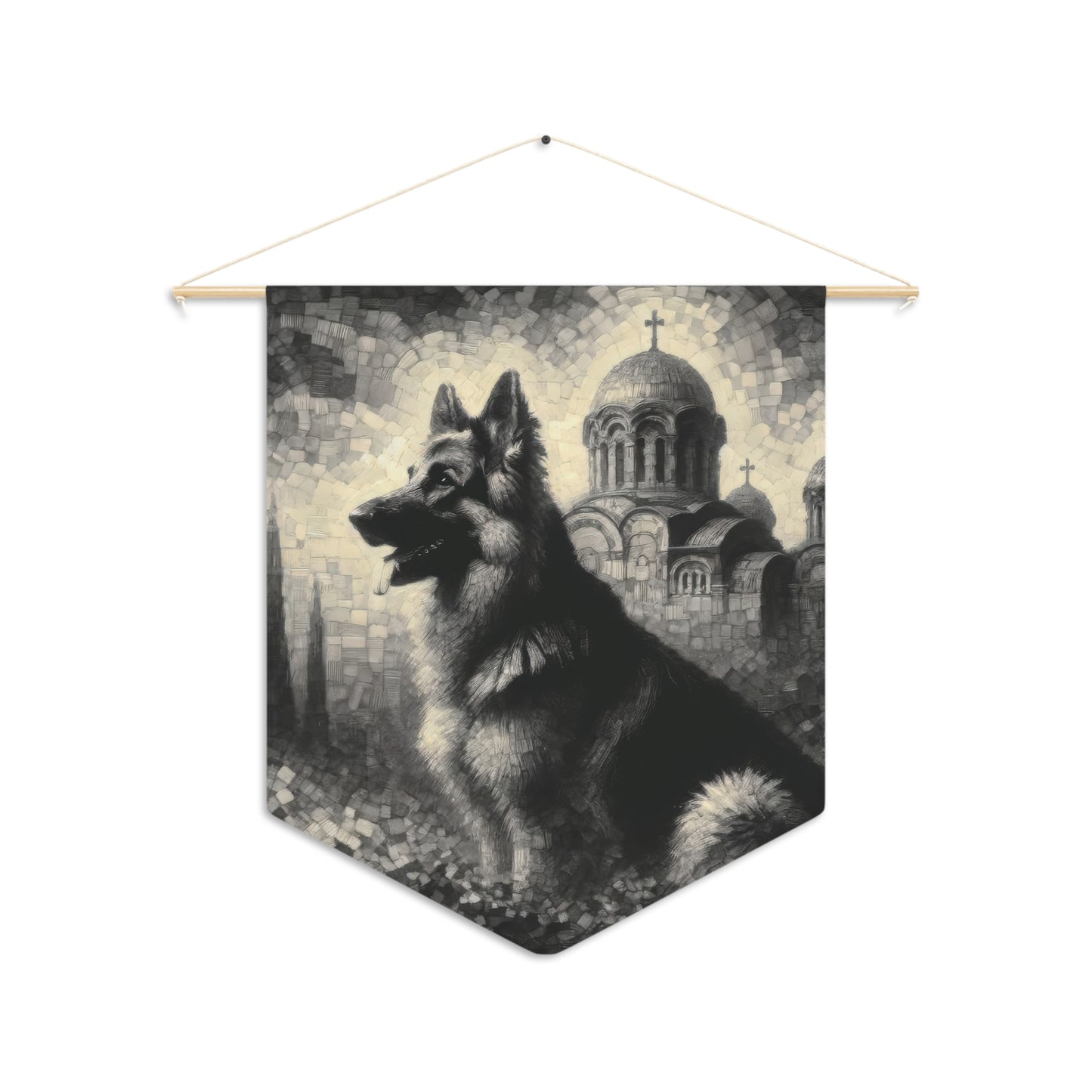 Neo-impressionism German Shepherd Pennant