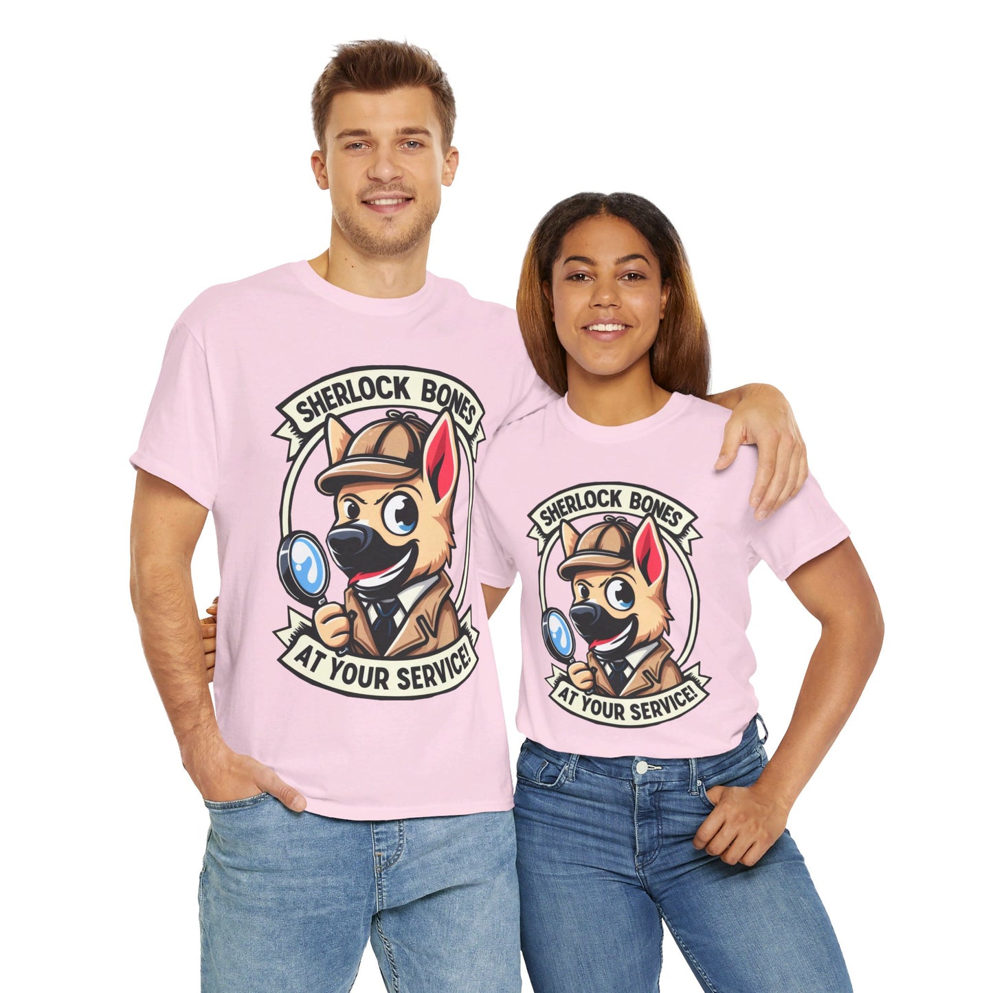 Sherlock Bones T-Shirt (13 colors) (German Shepherd)