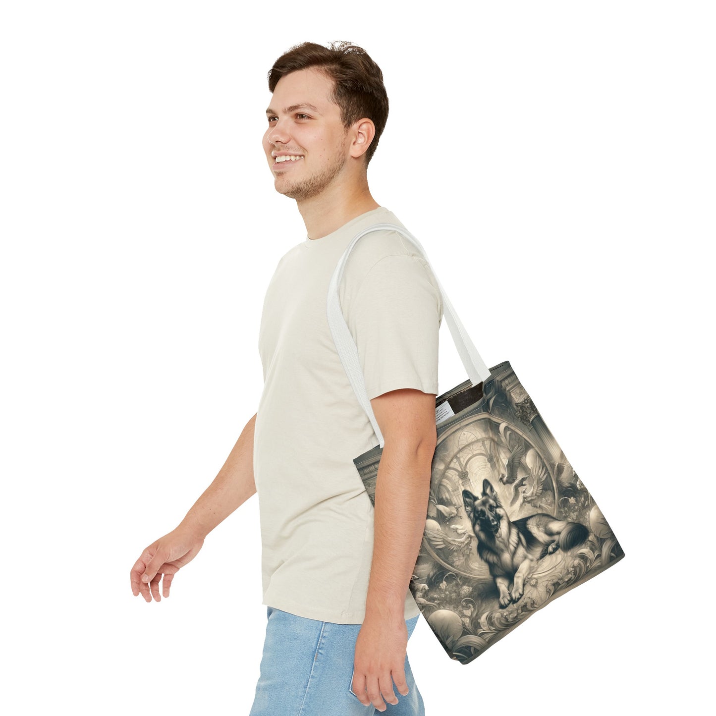 Dreamy fantasy and rococo German Shepherd Tote Bag