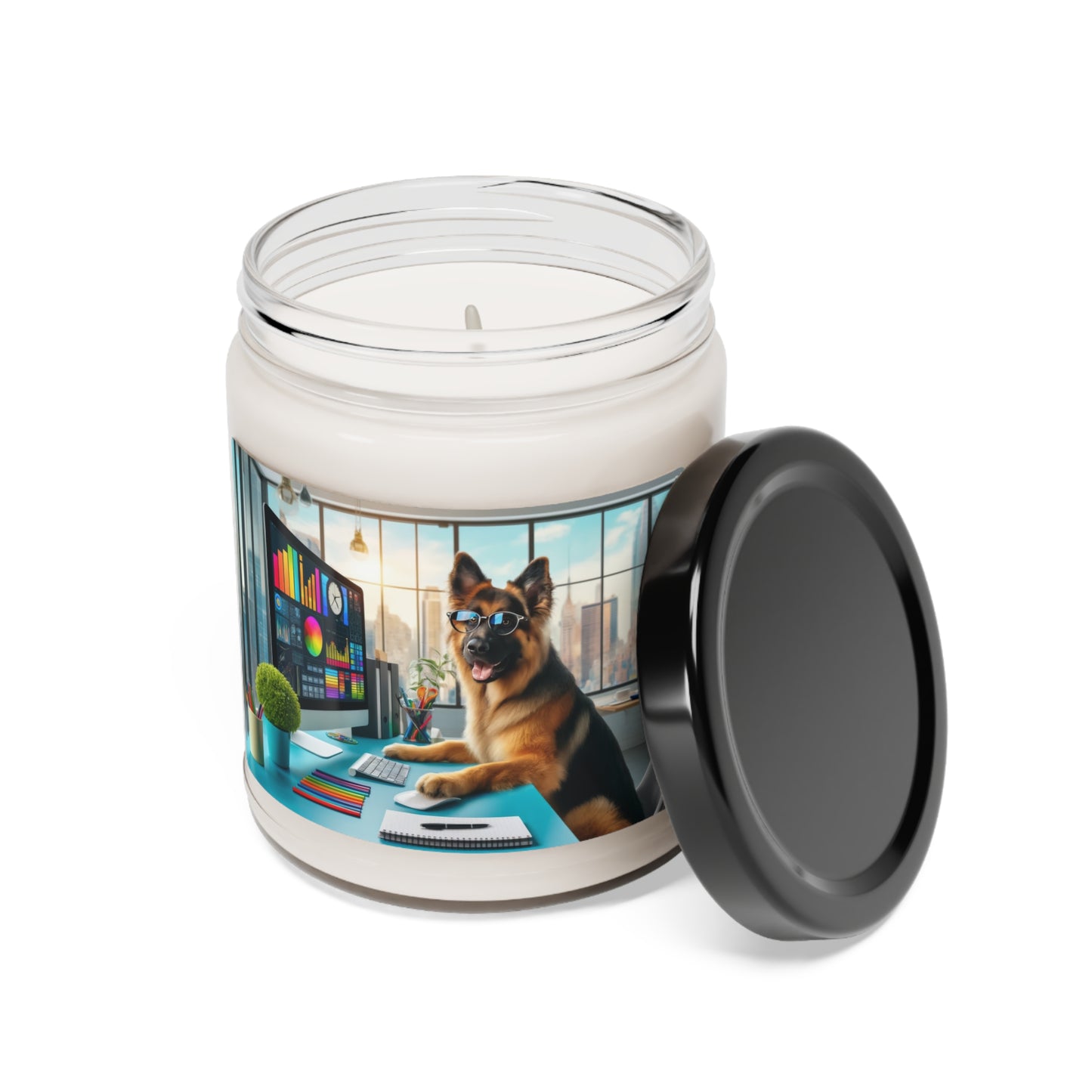 German Shepherd Working Scented Soy Candle, 9oz