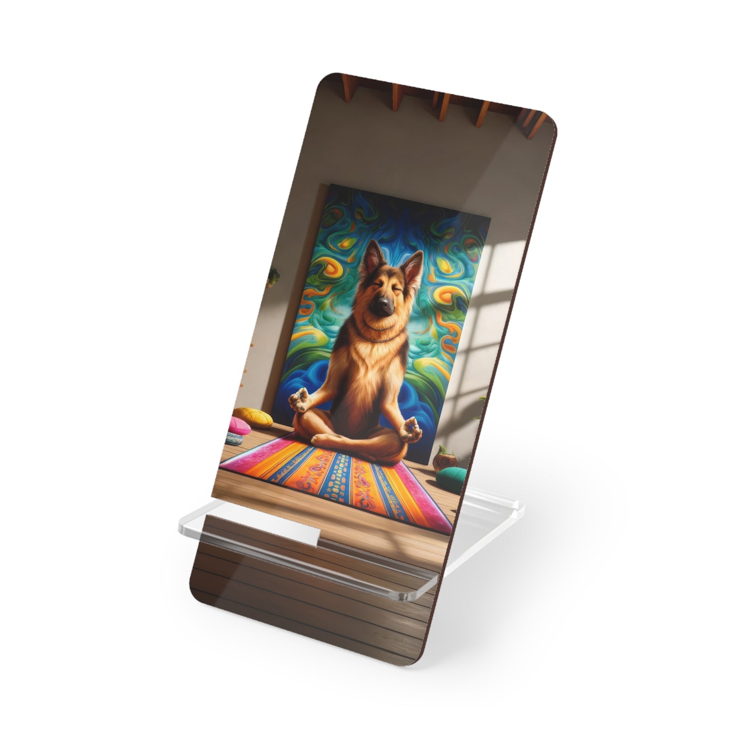 German Shepherd Meditating Smartphone Stand