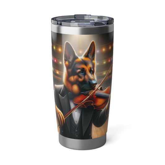 German Shepherd Playing the violin 20oz Tumbler