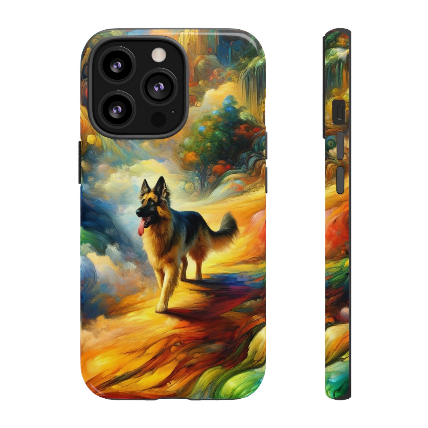 Fantasy and fauvism German Shepherd Phone Case