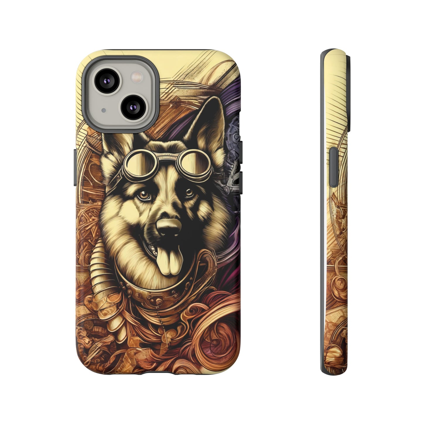 Steampunk German Shepherd Phone Case