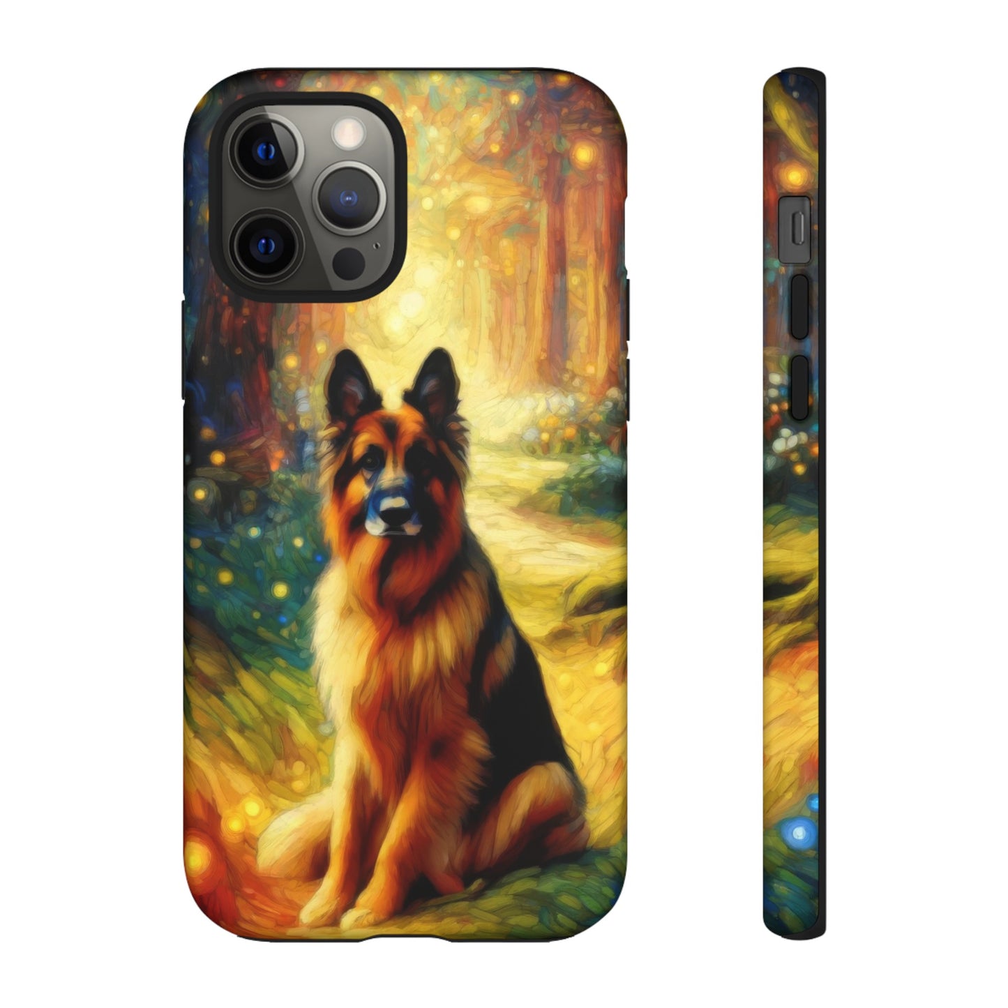 Neo-impressionism and fairy tale German Shepherd Phone Case