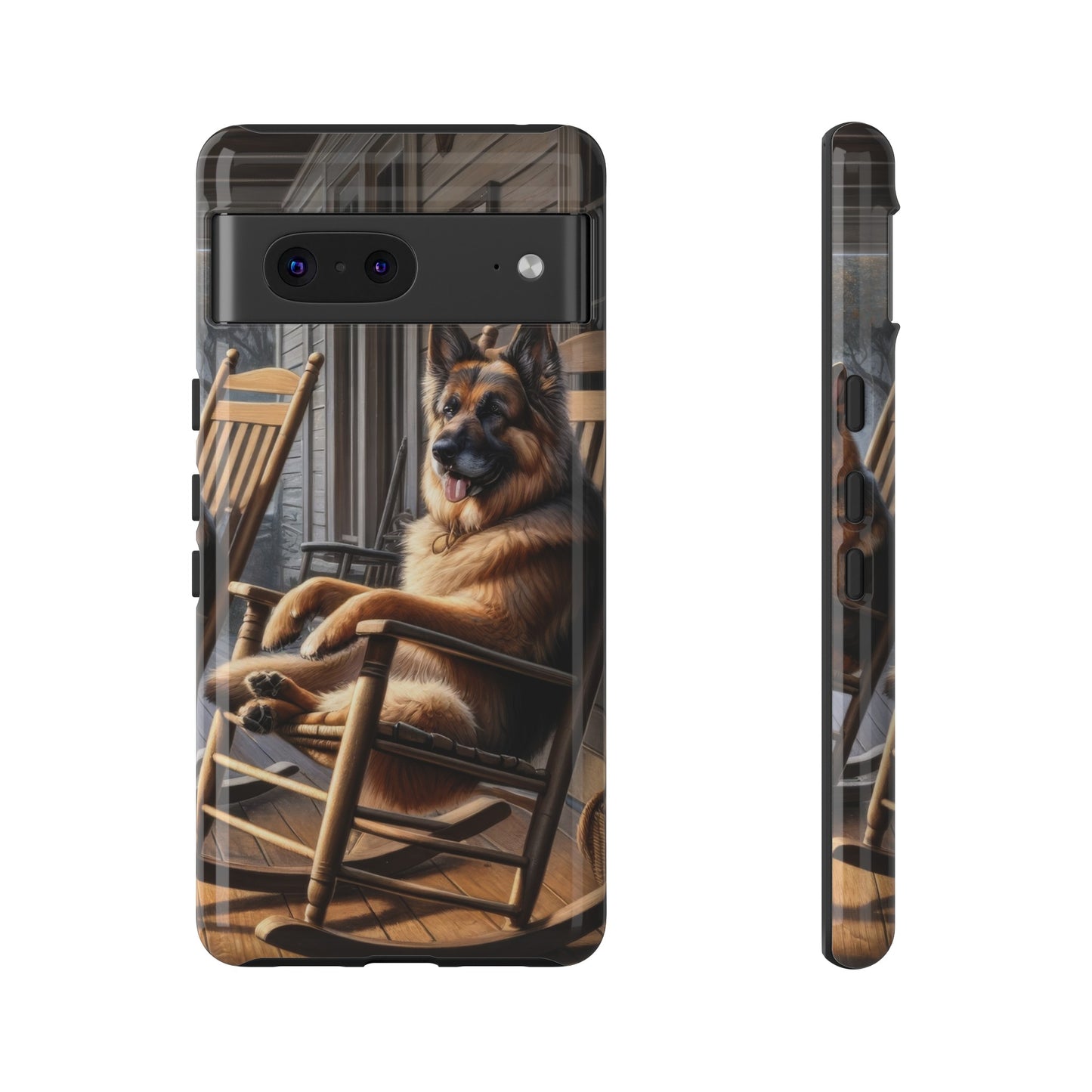 German Shepherd on the Porch Tough Phone Case