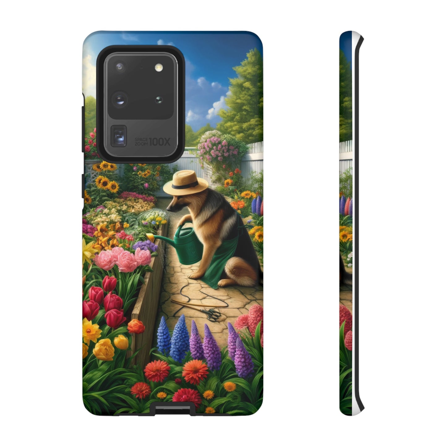 German Shepherd Gardening Phone Case