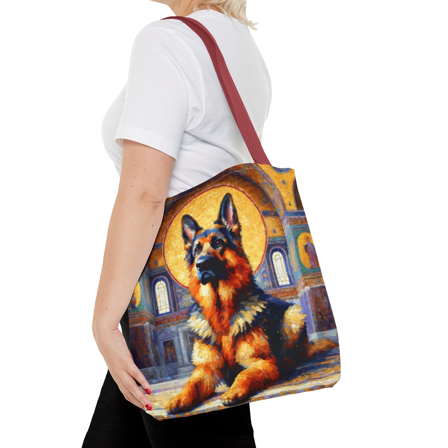 Neo-impressionist German Shepherd Tote Bag