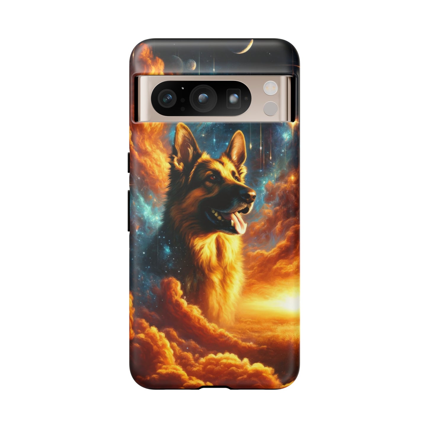 Sci-fi and stars-themed German Shepherd Phone Case