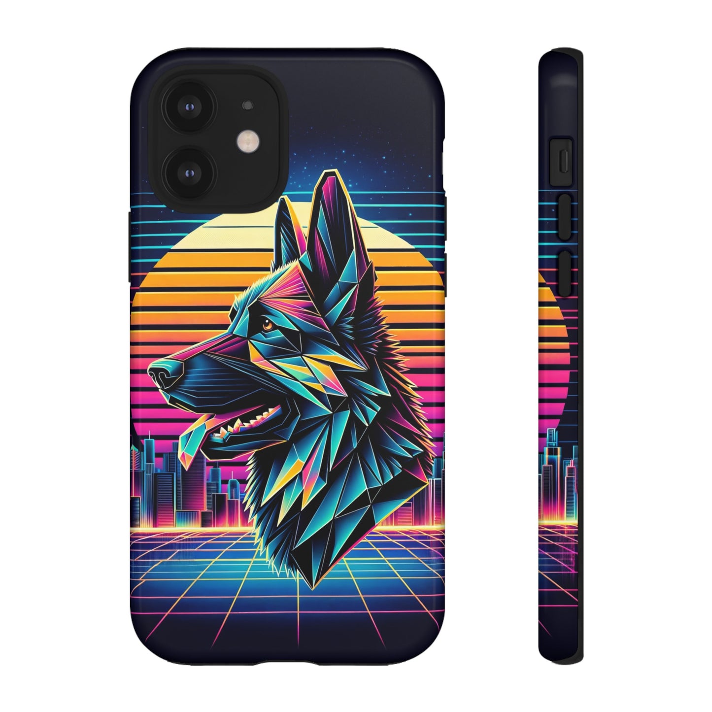 Origami and polyart German Shepherd Phone Case