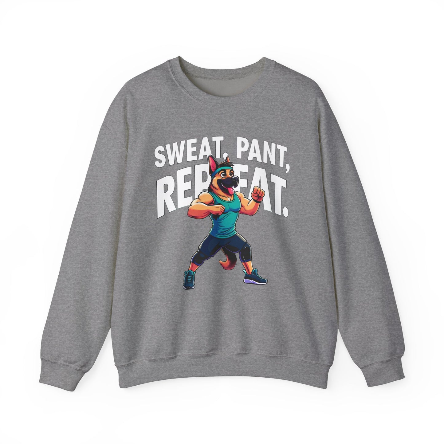 Sweat, Pant, Repeat Sweatshirt (10 colors) (German Shepherd)