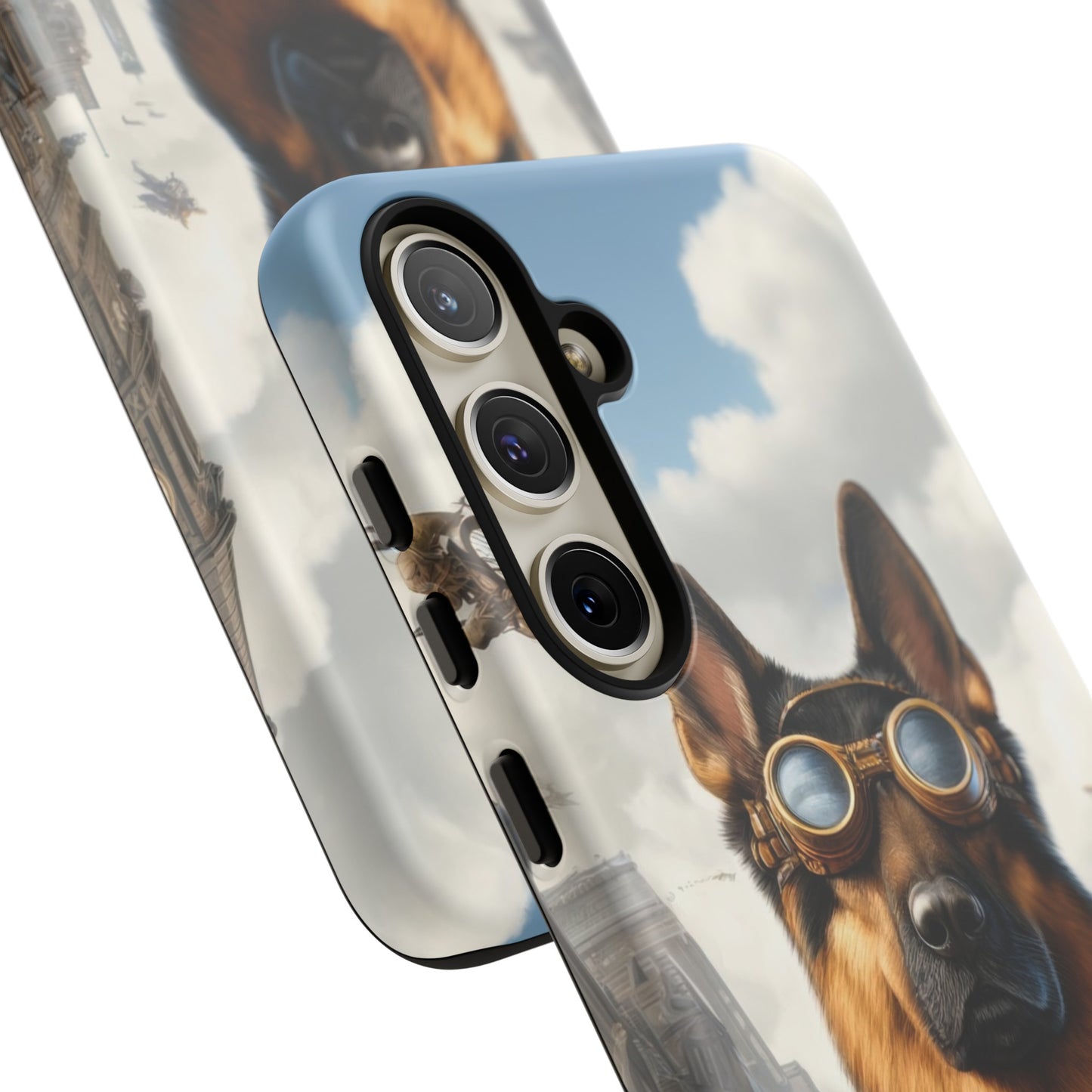 Realism and steampunk German Shepherd Phone Case