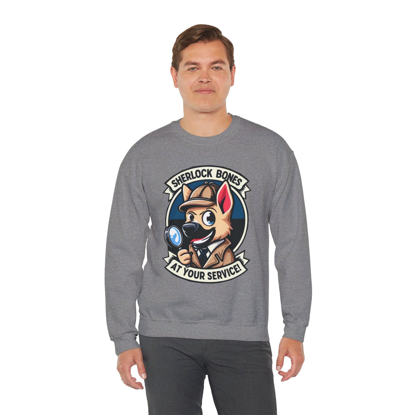 Sherlock Bones Sweatshirt (10 colors) (German Shepherd)