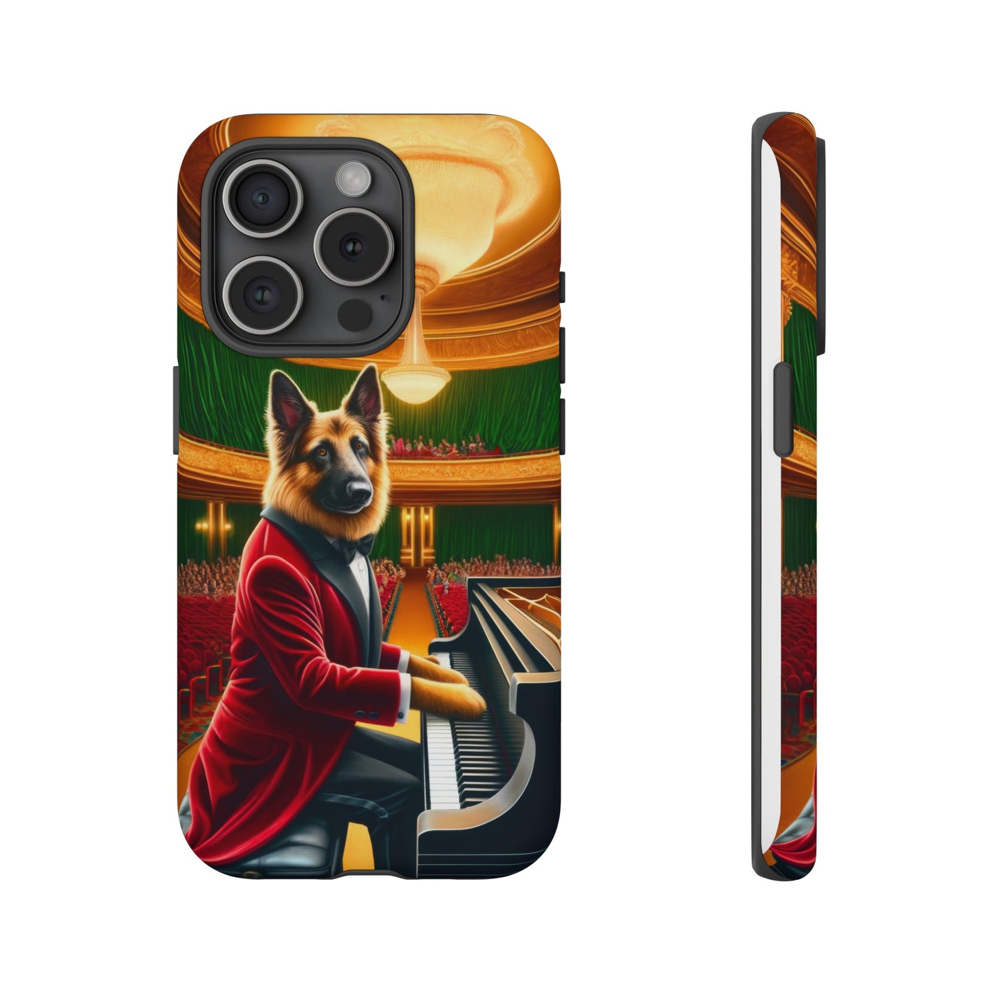 German Shepherd Playing the Piano Phone Case