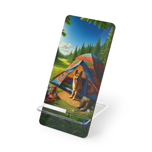 German Shepherd Camping  Smartphone Stand