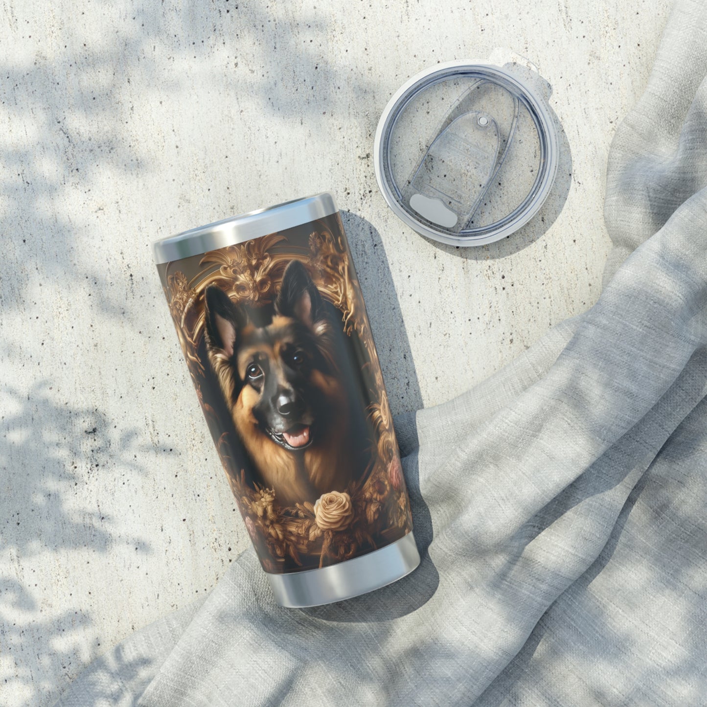 Baroque-inspired German Shepherd 20oz Tumbler