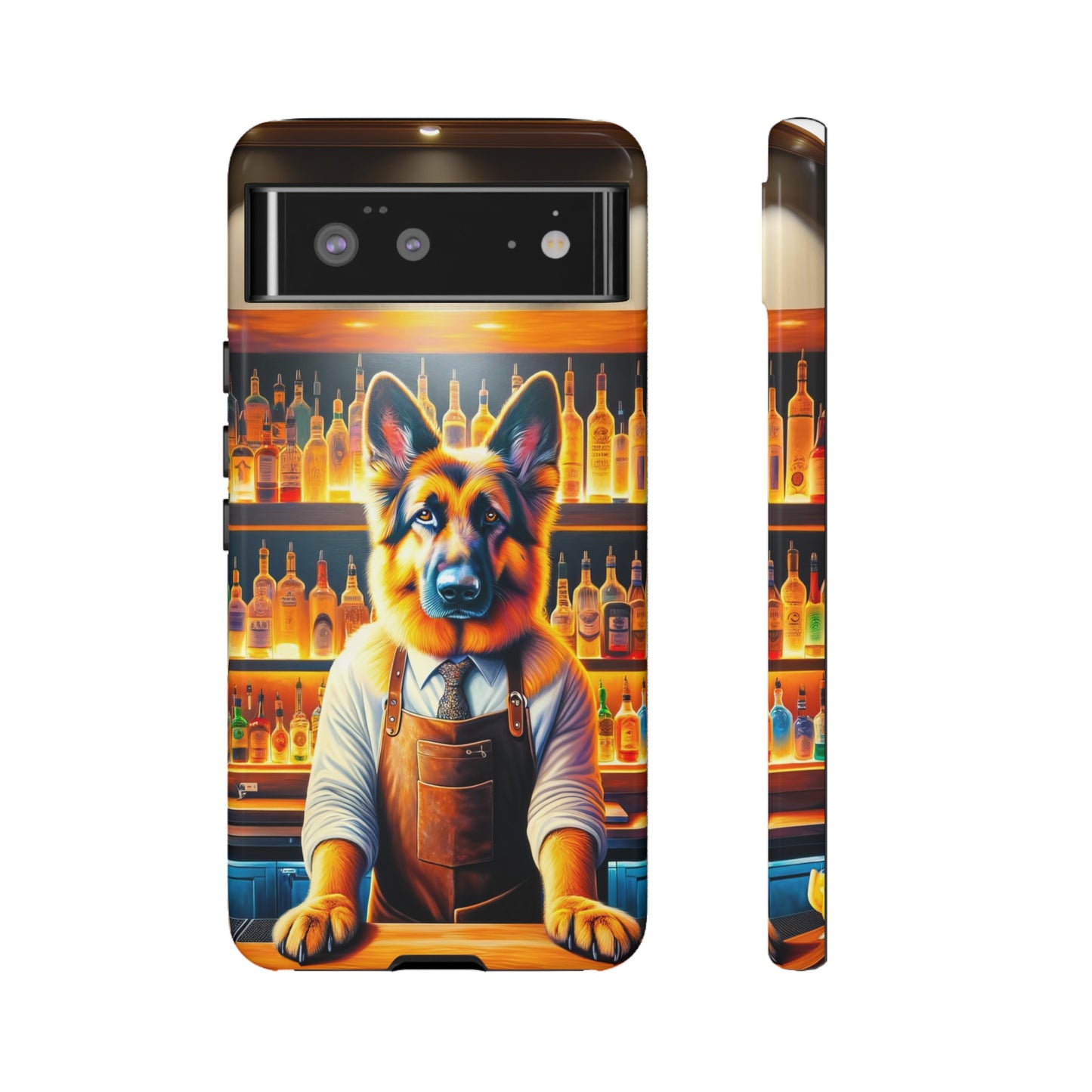 German Shepherd Tending a Bar Phone Case