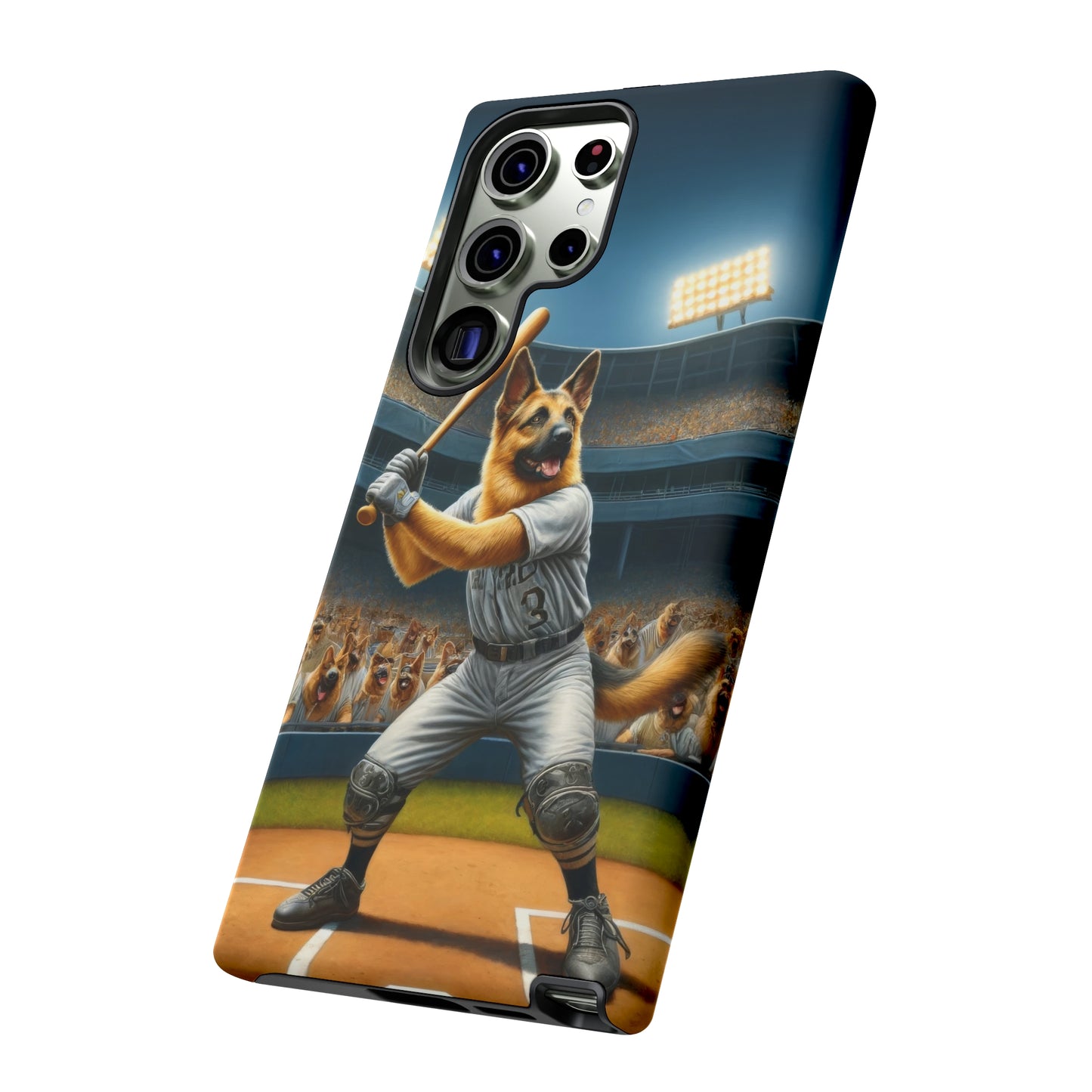 German Shepherd Playing Baseball Tough Phone Case