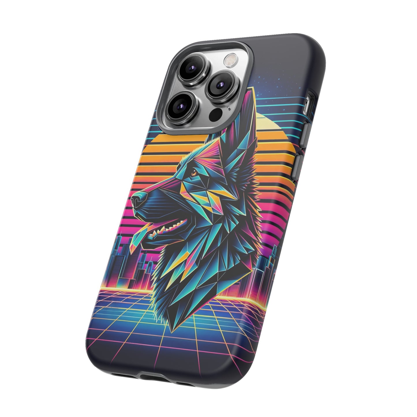 Origami and polyart German Shepherd Phone Case