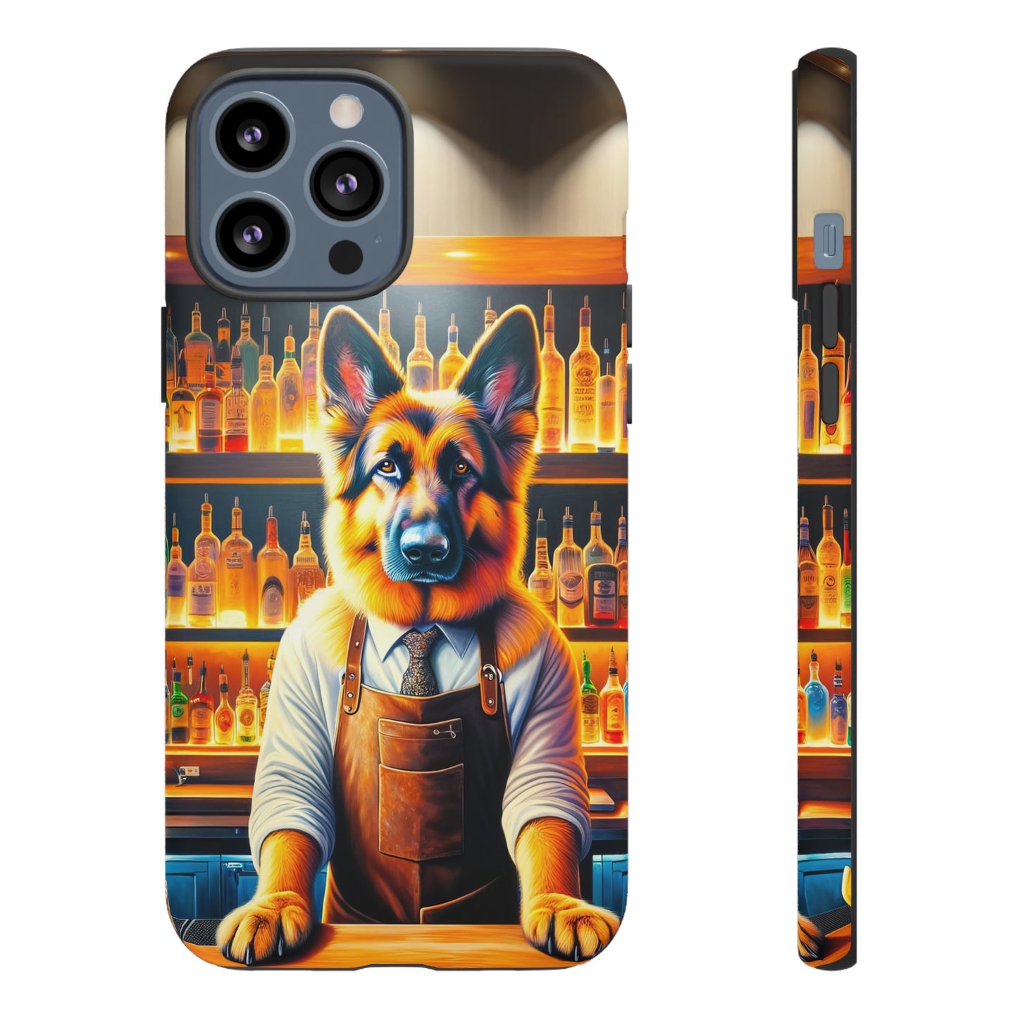 German Shepherd Tending a Bar Phone Case